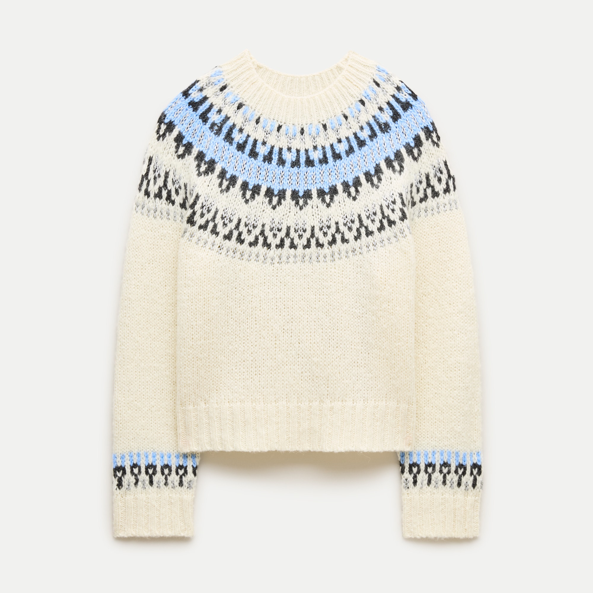 Fair Isle mockneck sweater