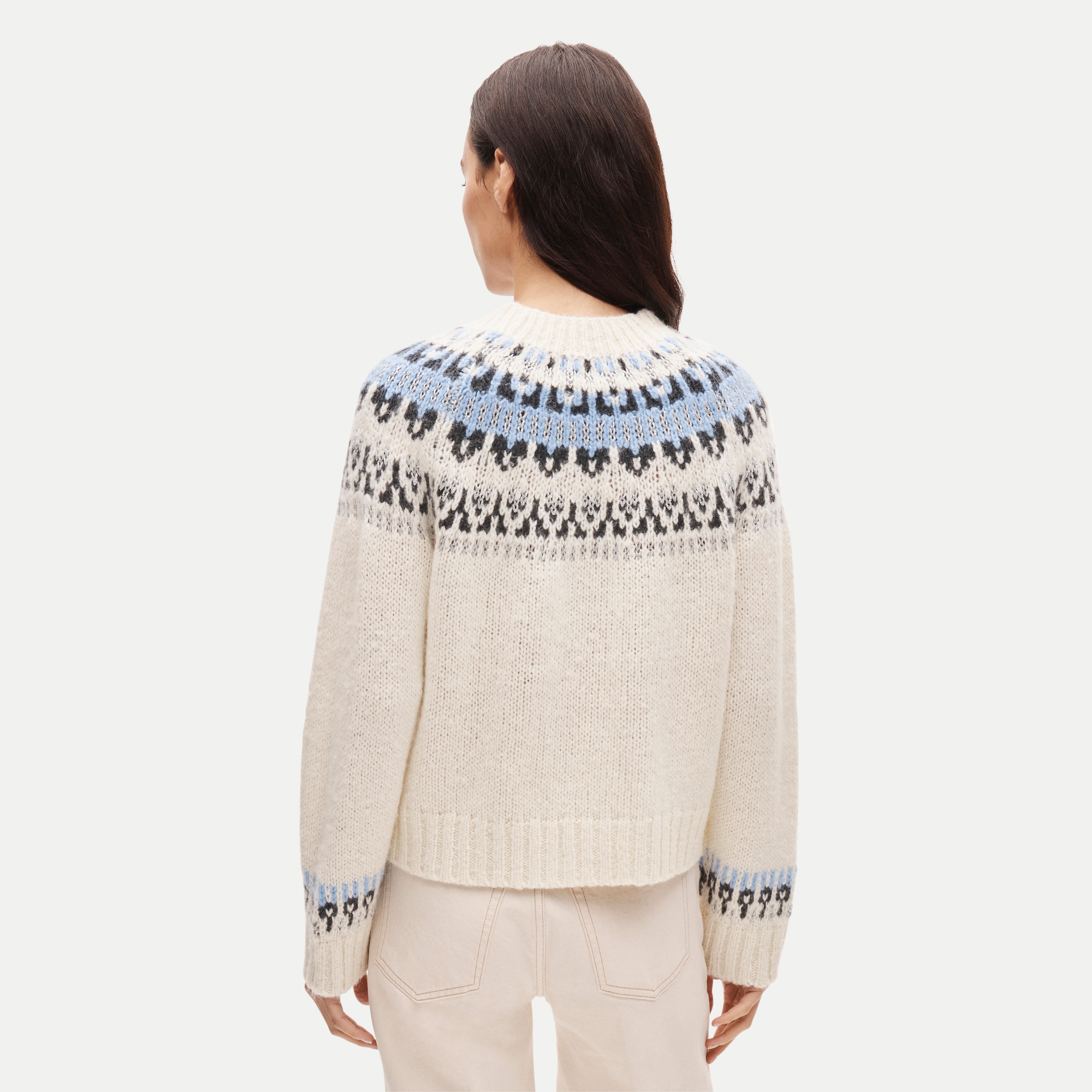 Fair Isle mockneck sweater