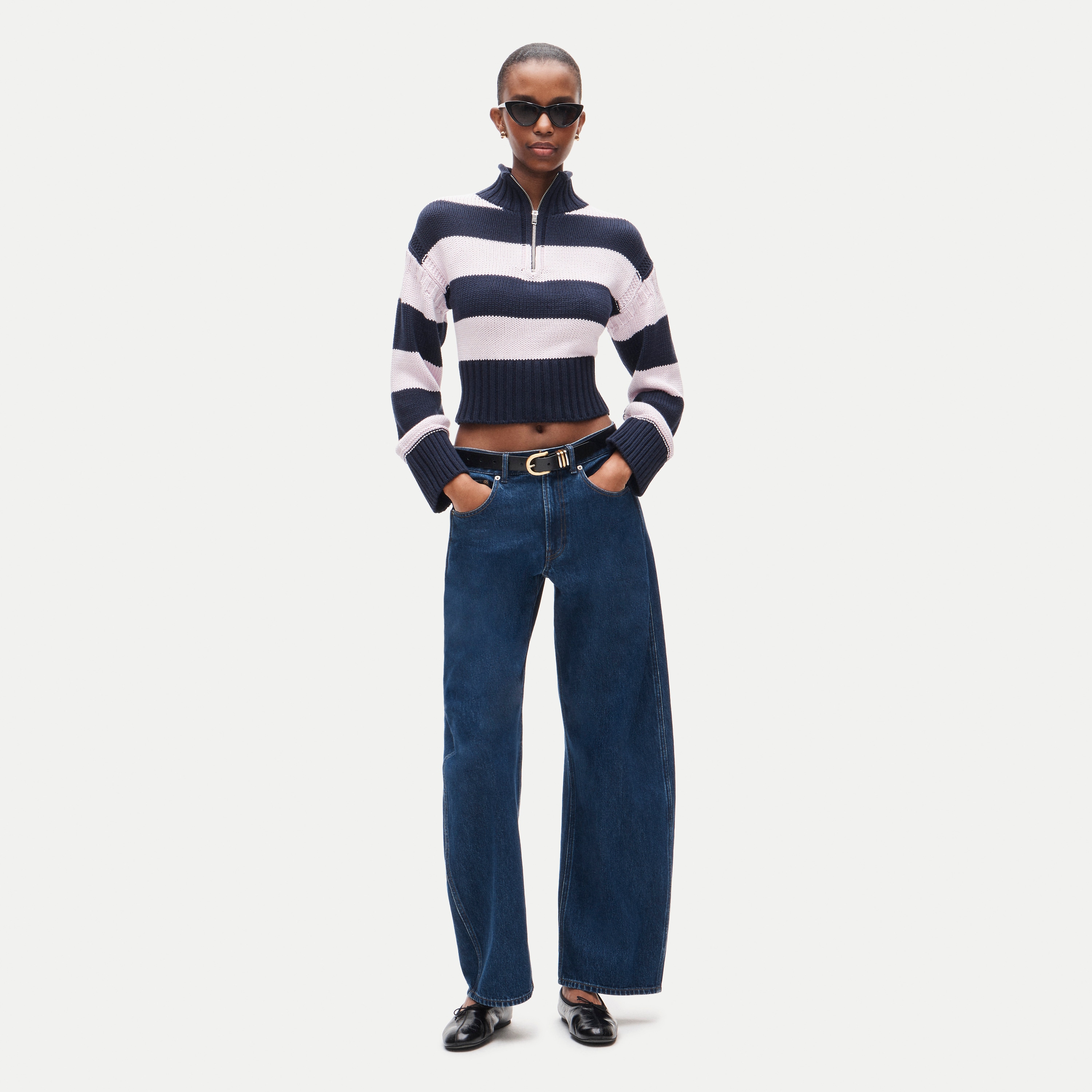 Tiny Rollneck™ in rugby stripe