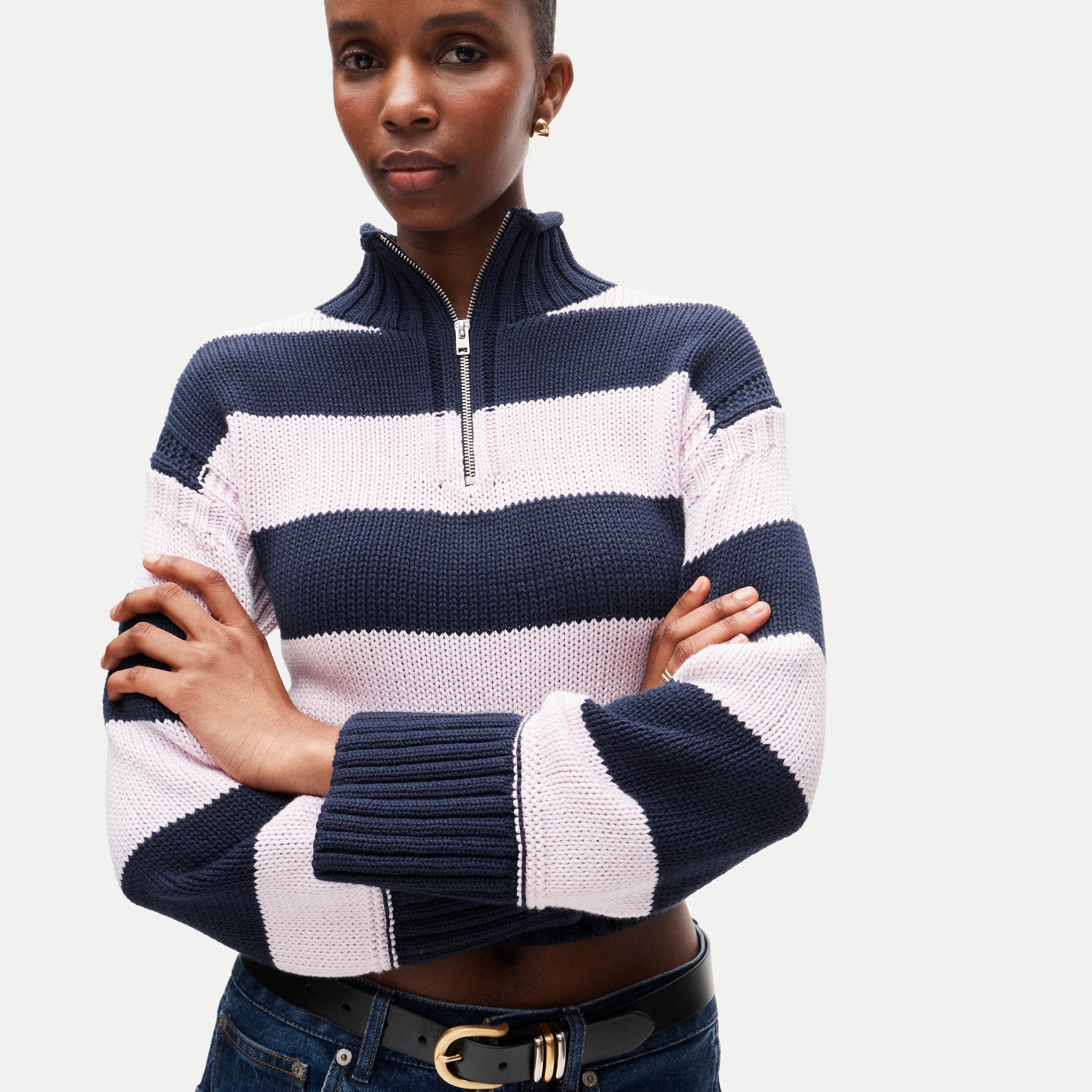 Cable-knit Crewneck Cardigan In Merino Wool For Women | J.Crew