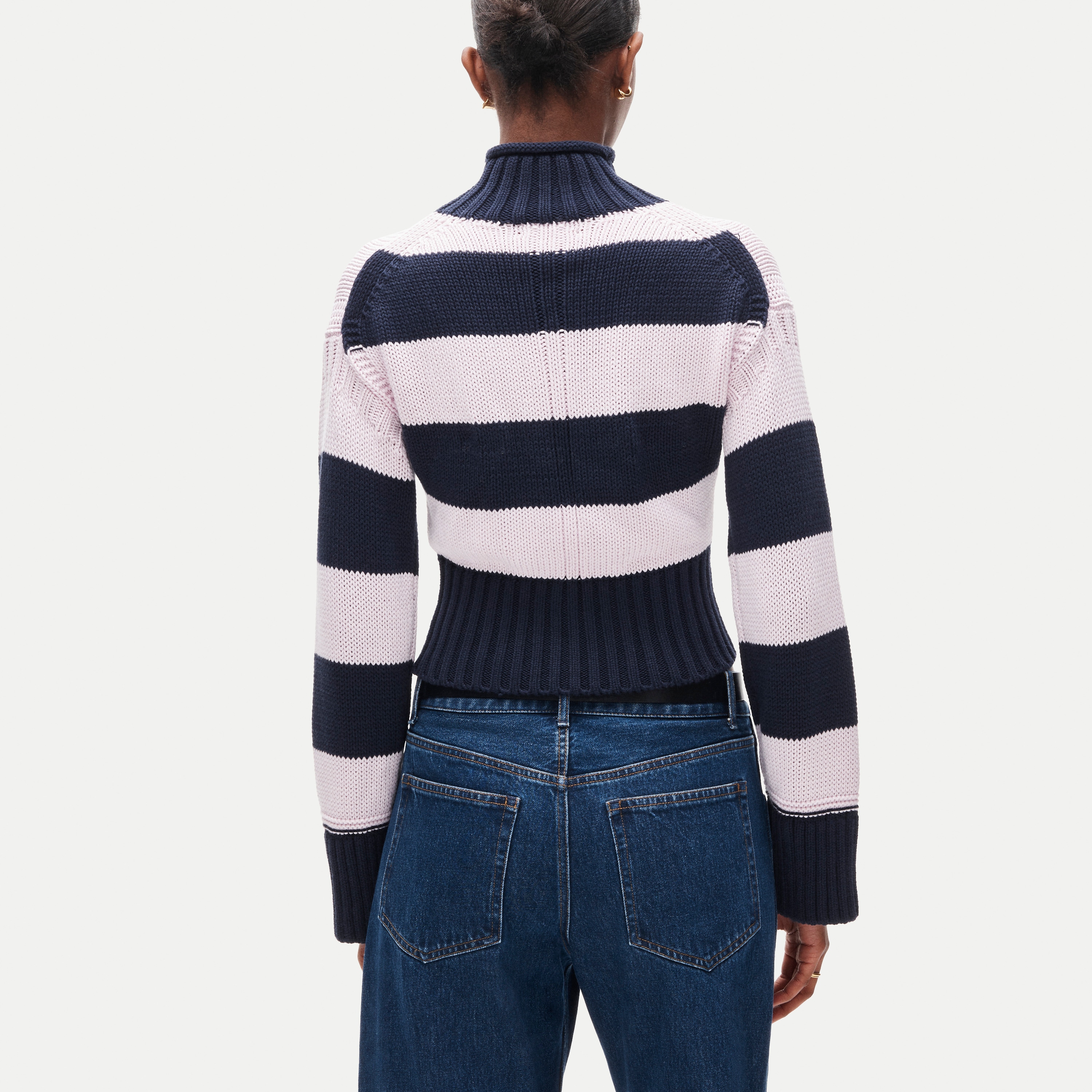 Tiny Rollneck™ in rugby stripe