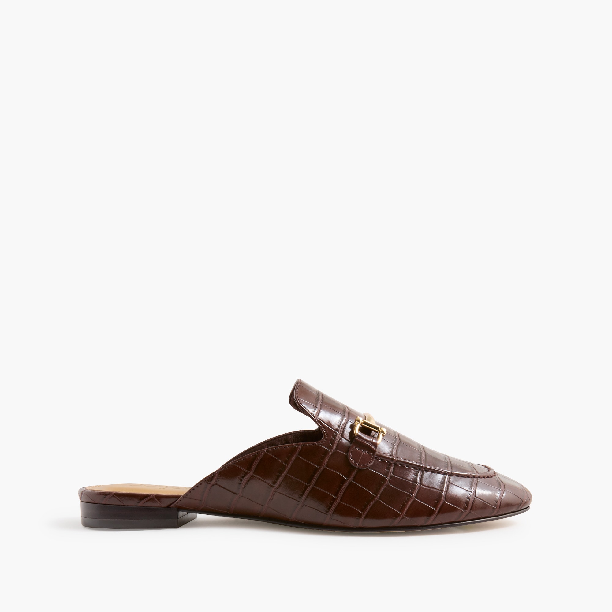 Crocodile Bit Loafer Mules For Women | Factory