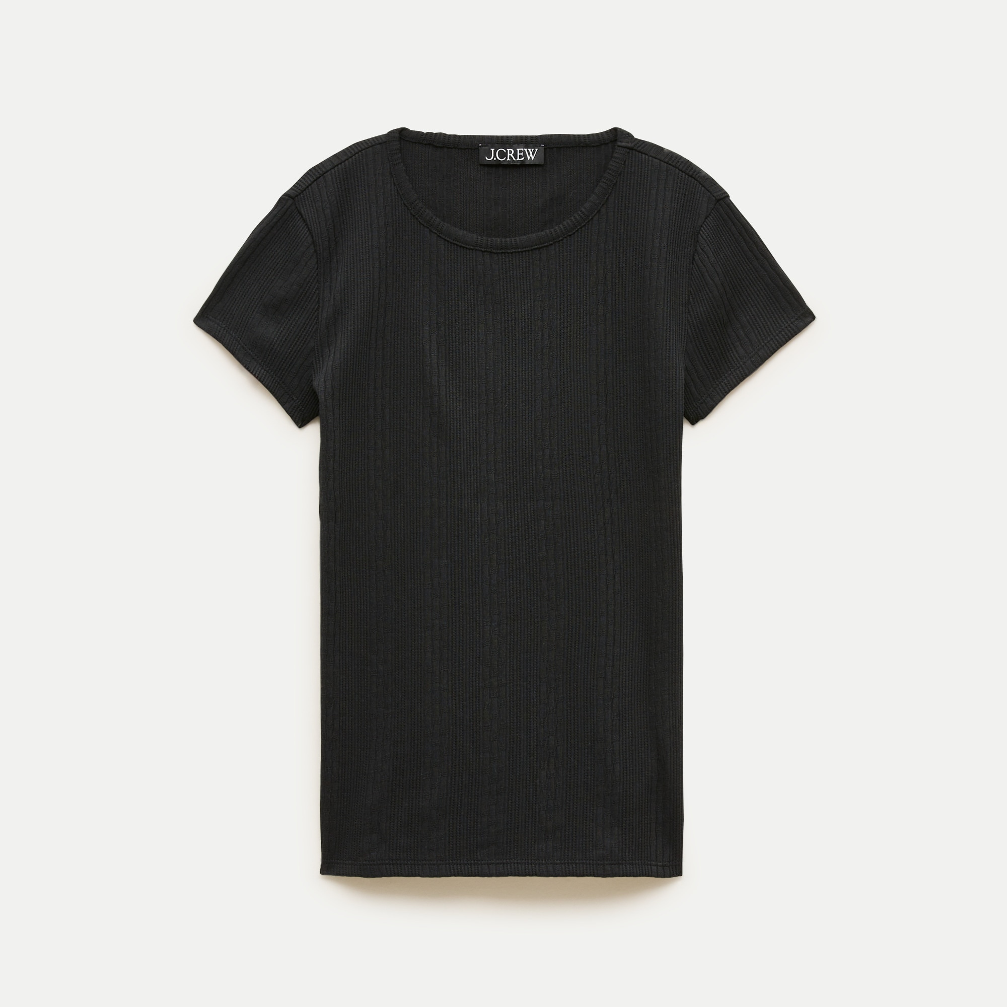 Pointelle crewneck T-shirt - thumbnail 7