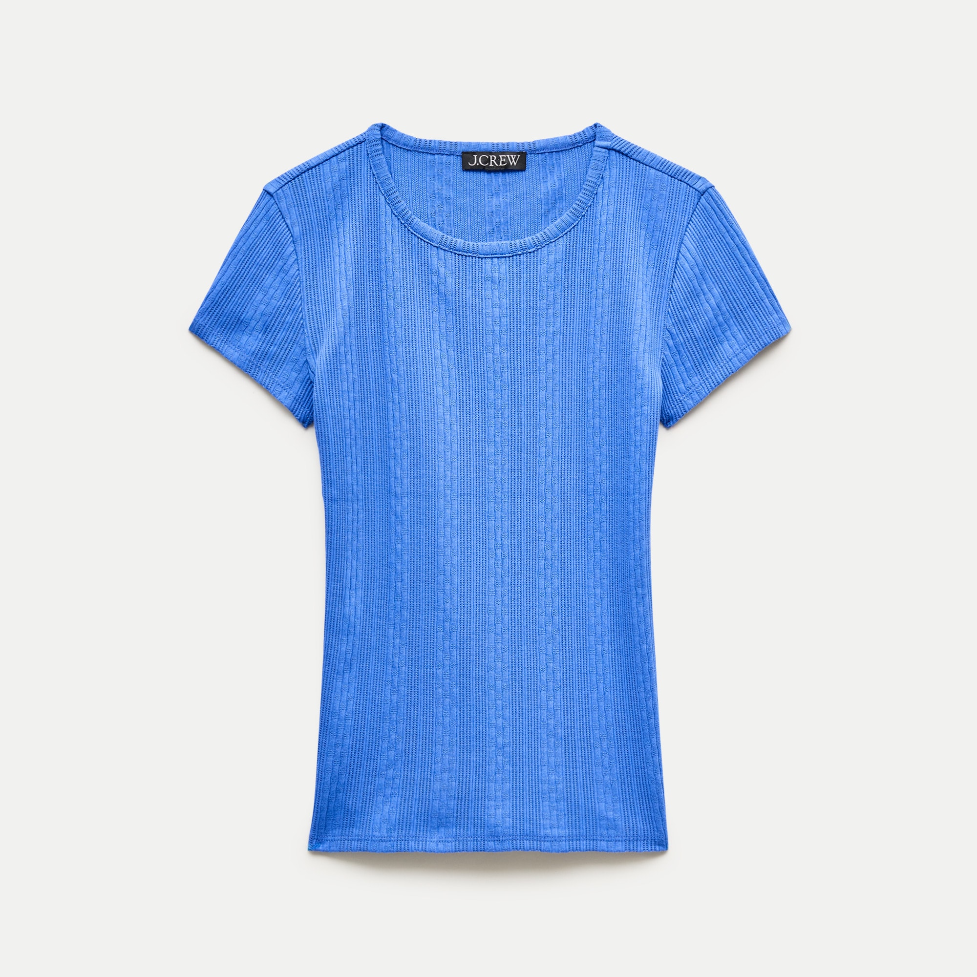 Pointelle crewneck T-shirt
