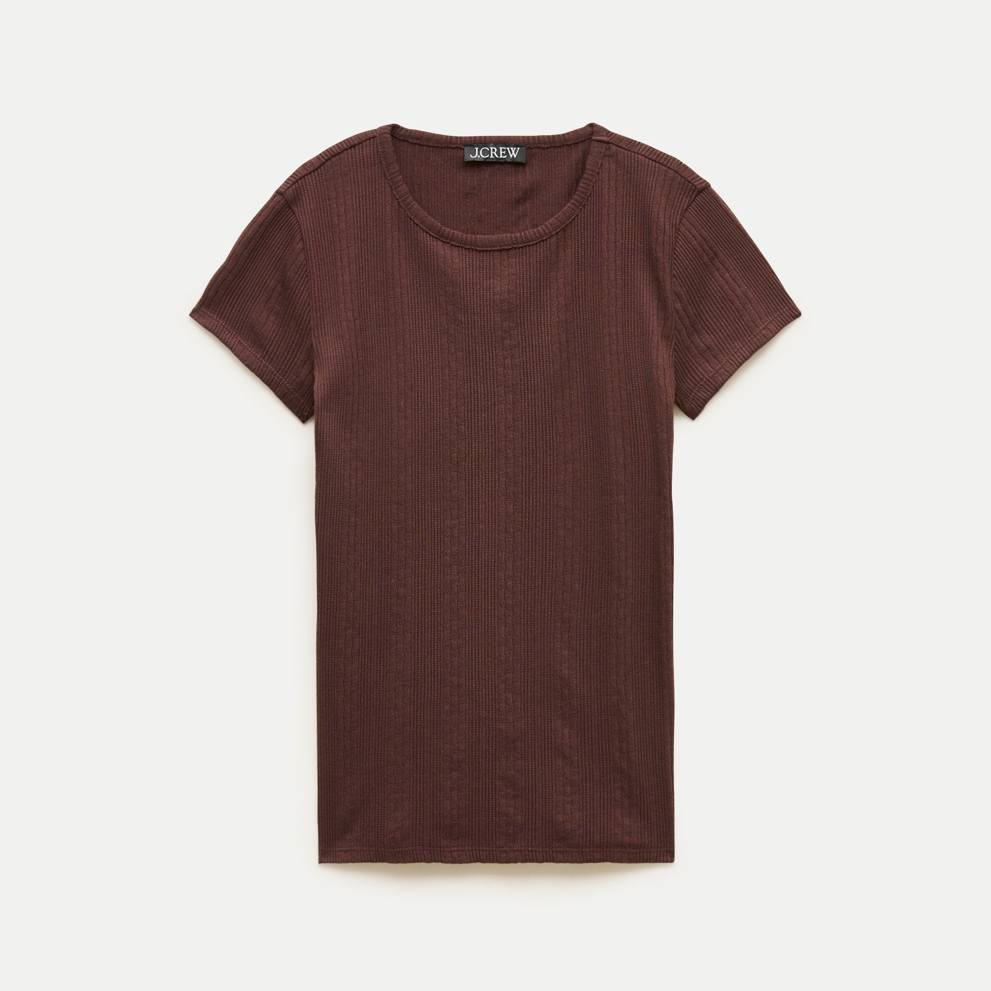Pointelle crewneck T-shirt - thumbnail 3