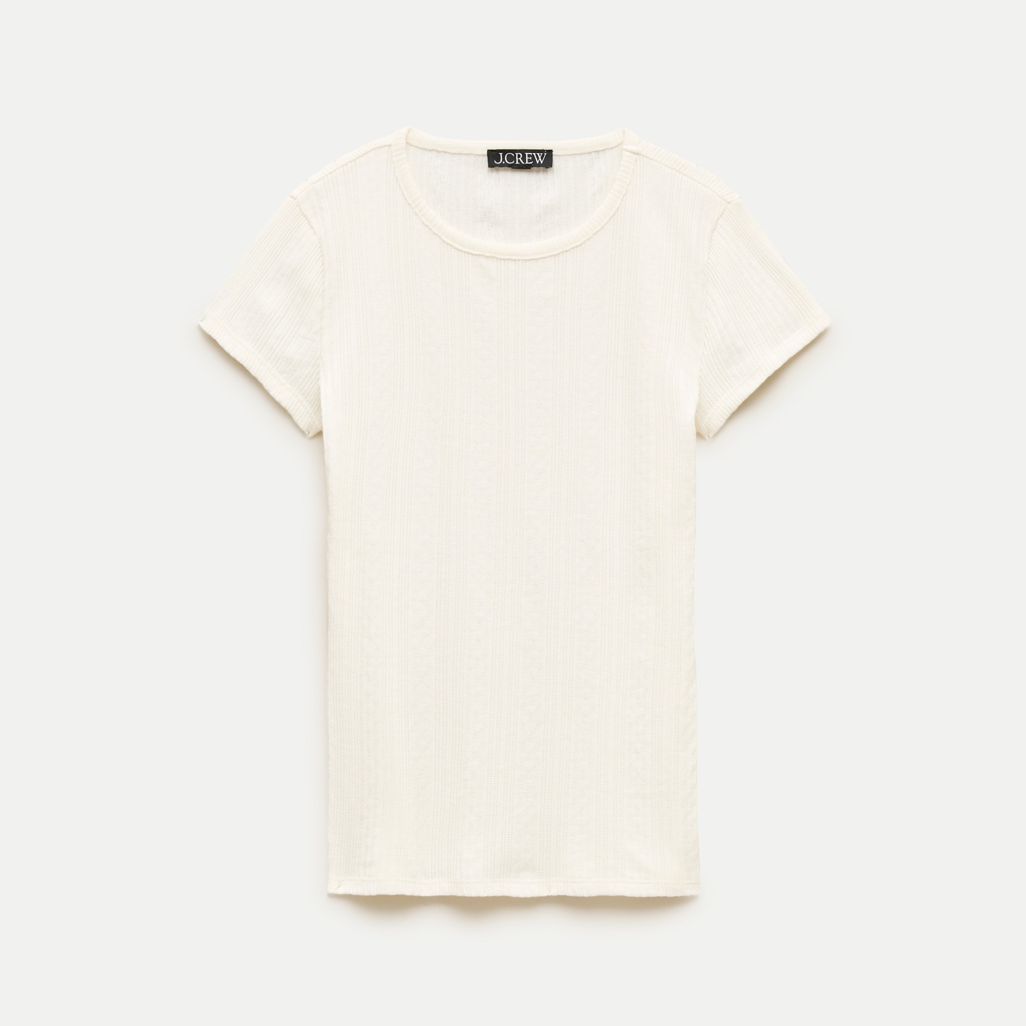 Pointelle crewneck T-shirt