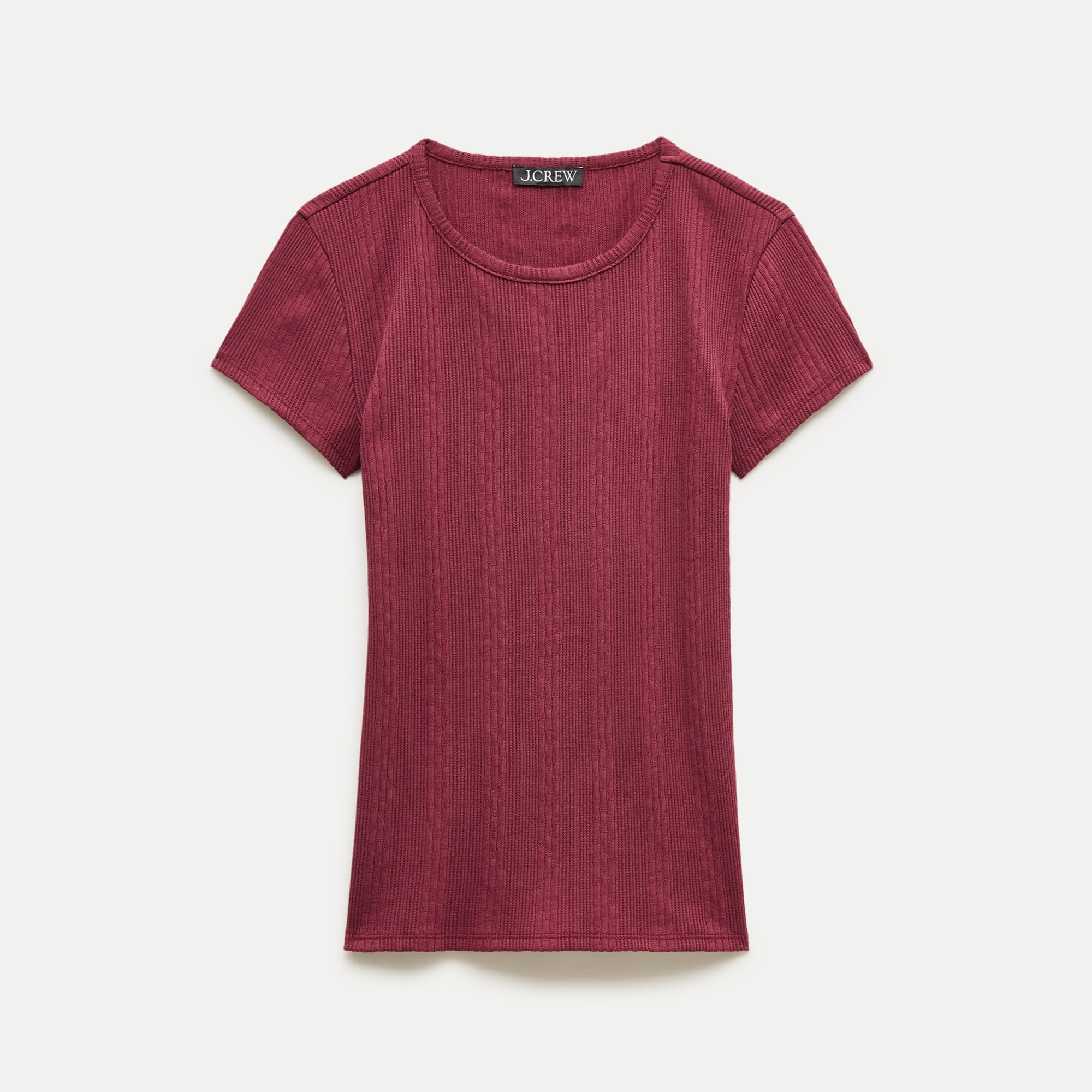 Pointelle crewneck T-shirt