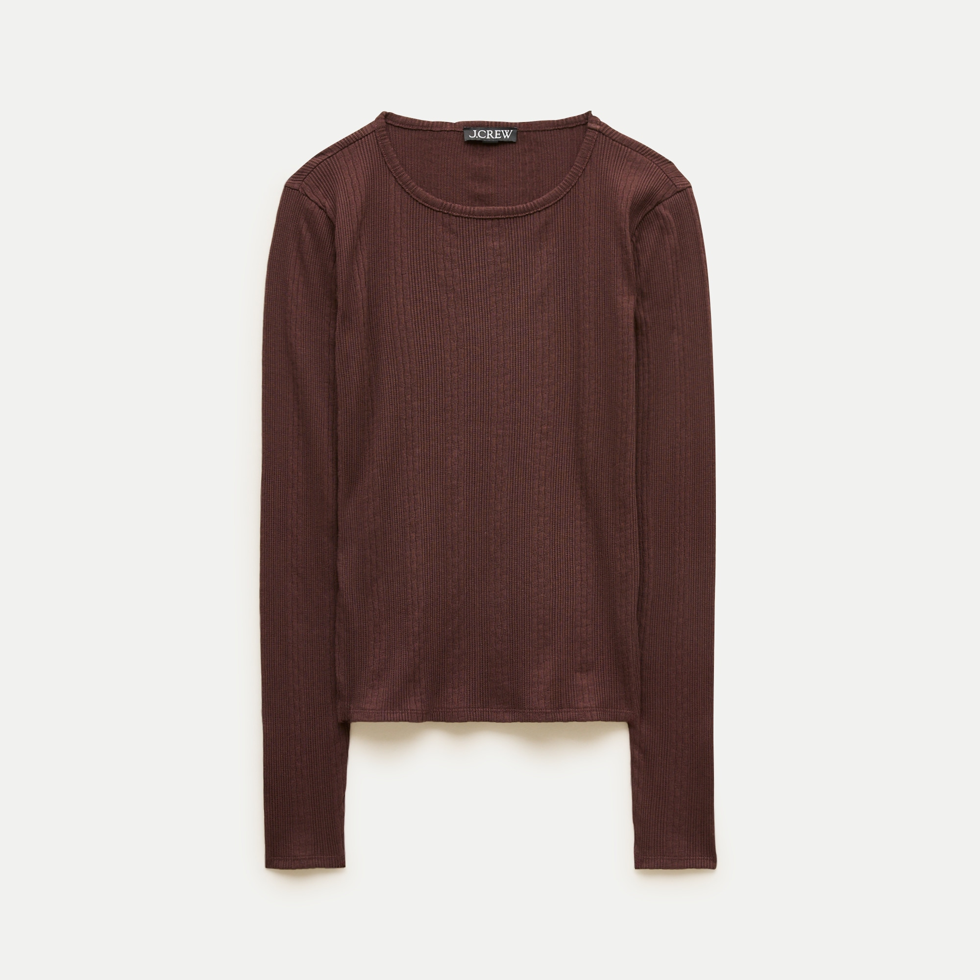 Pointelle long-sleeve T-shirt