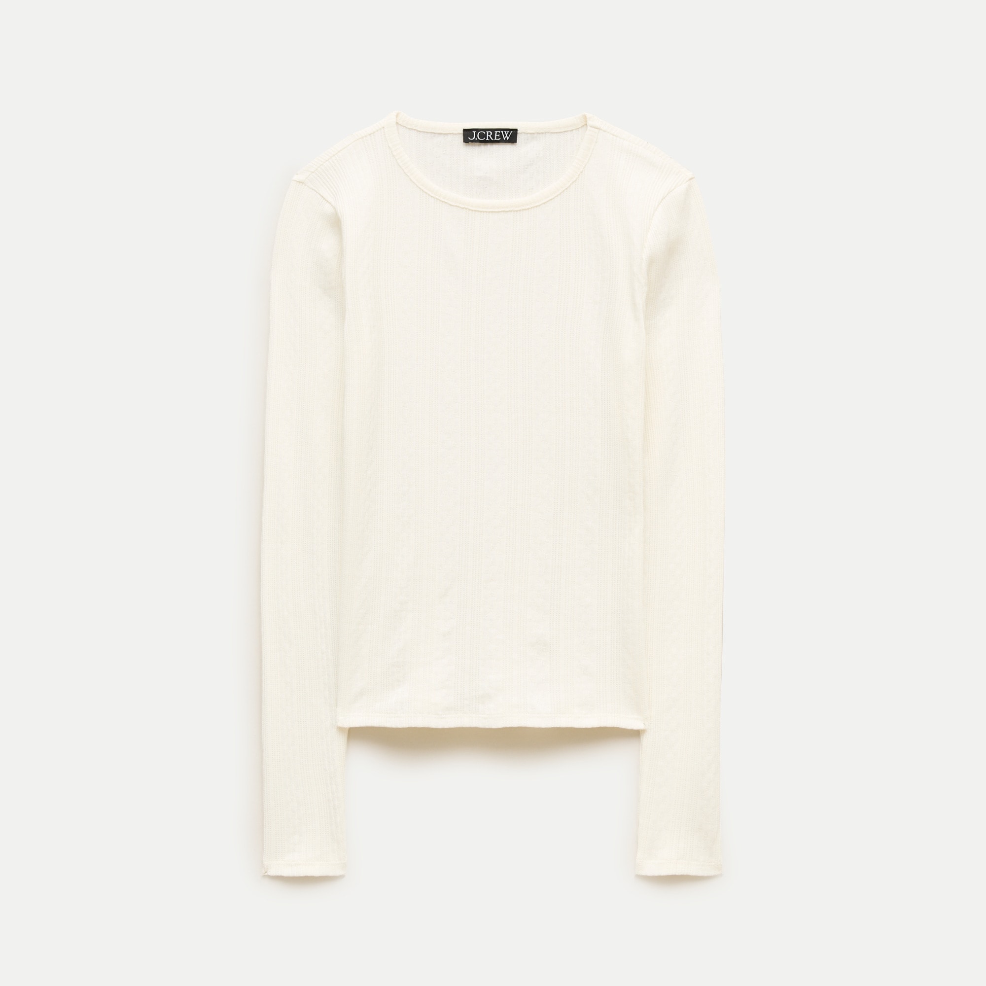 Pointelle long-sleeve T-shirt - thumbnail 3