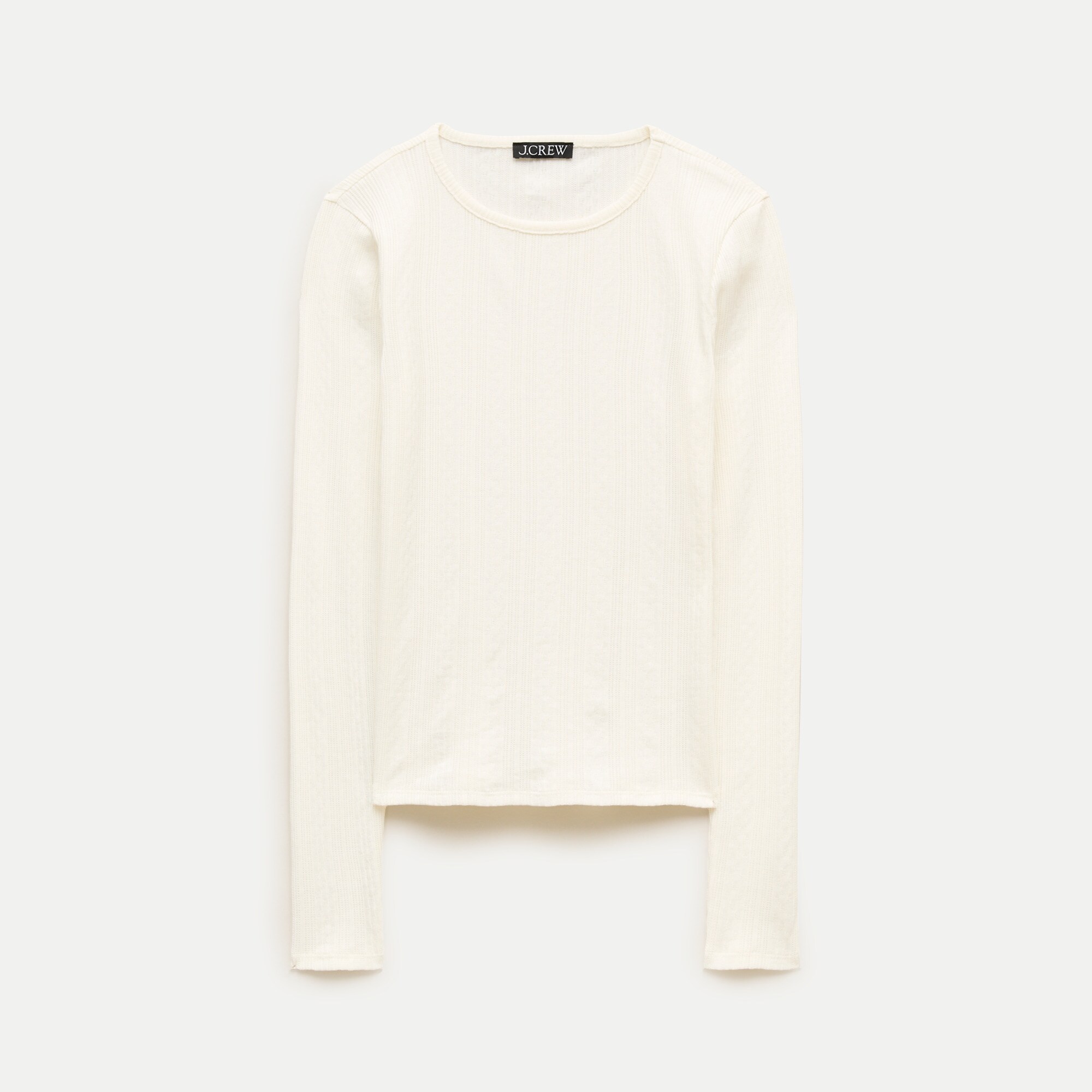 Pointelle long-sleeve T-shirt