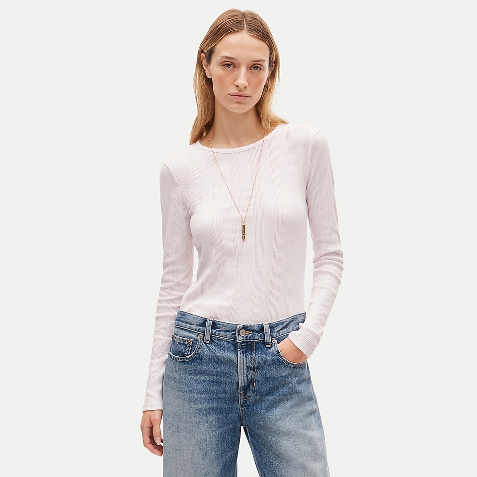 Pointelle long-sleeve T-shirt by J.Crew
