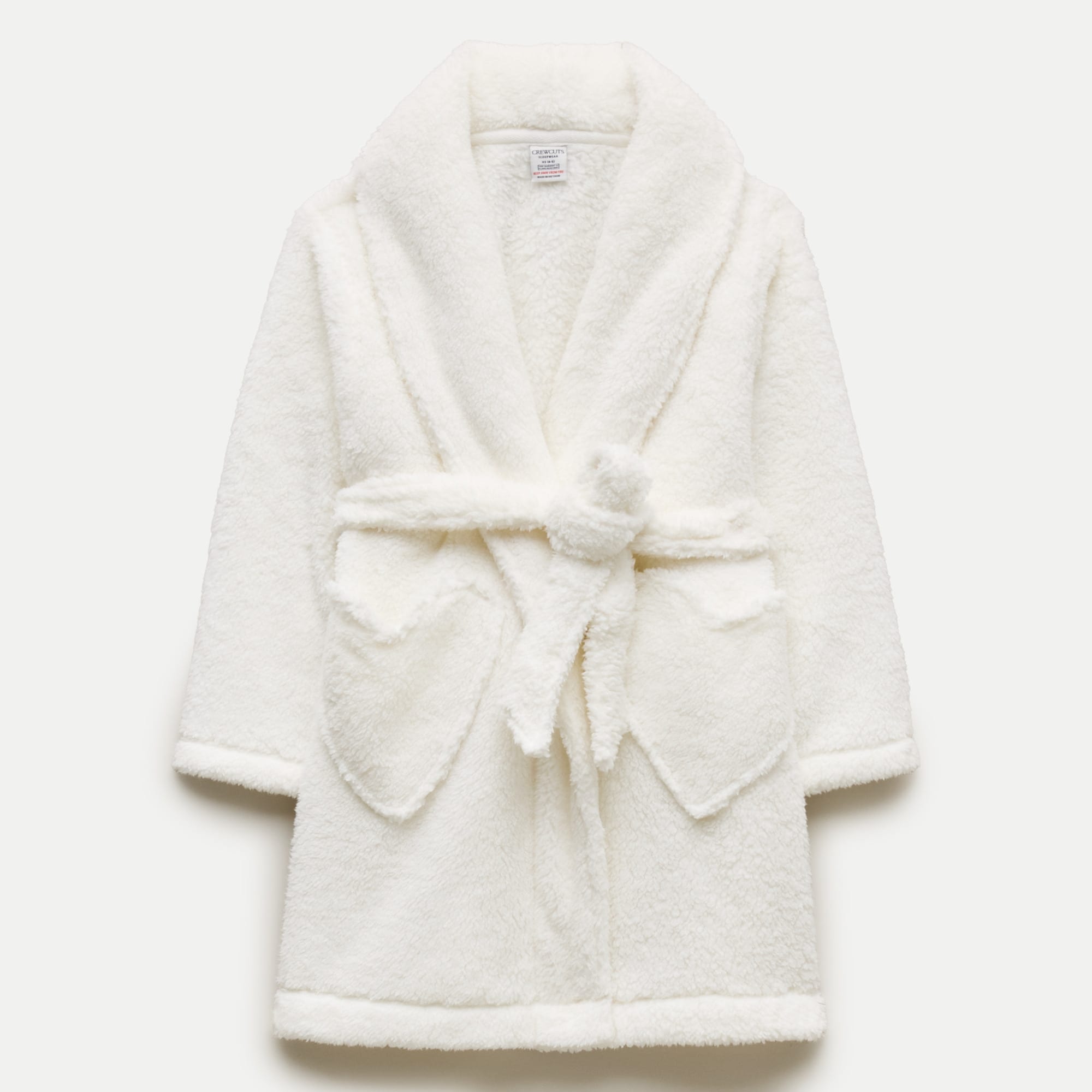Girls' fleece heart-pocket robe