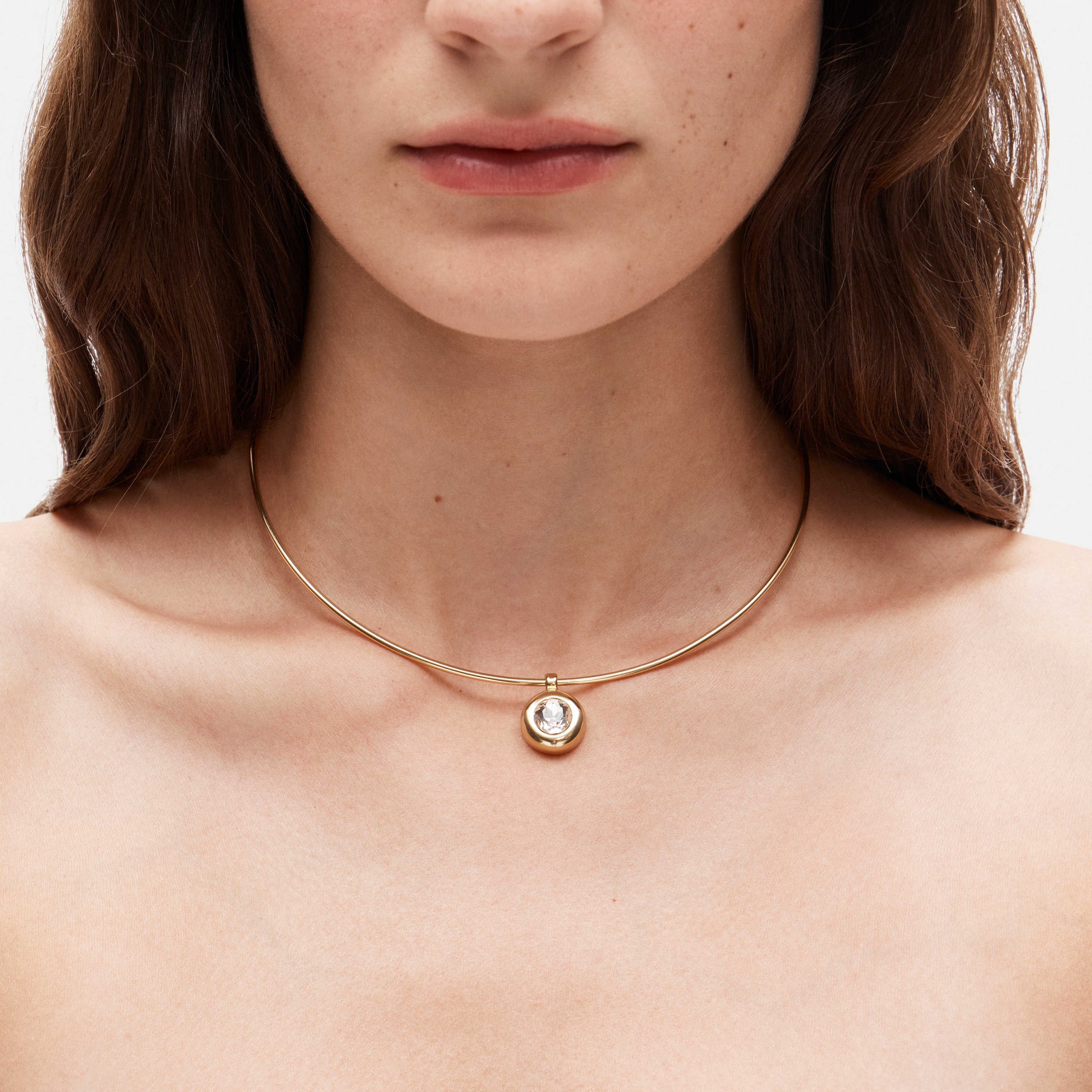 Bezel-collar necklace