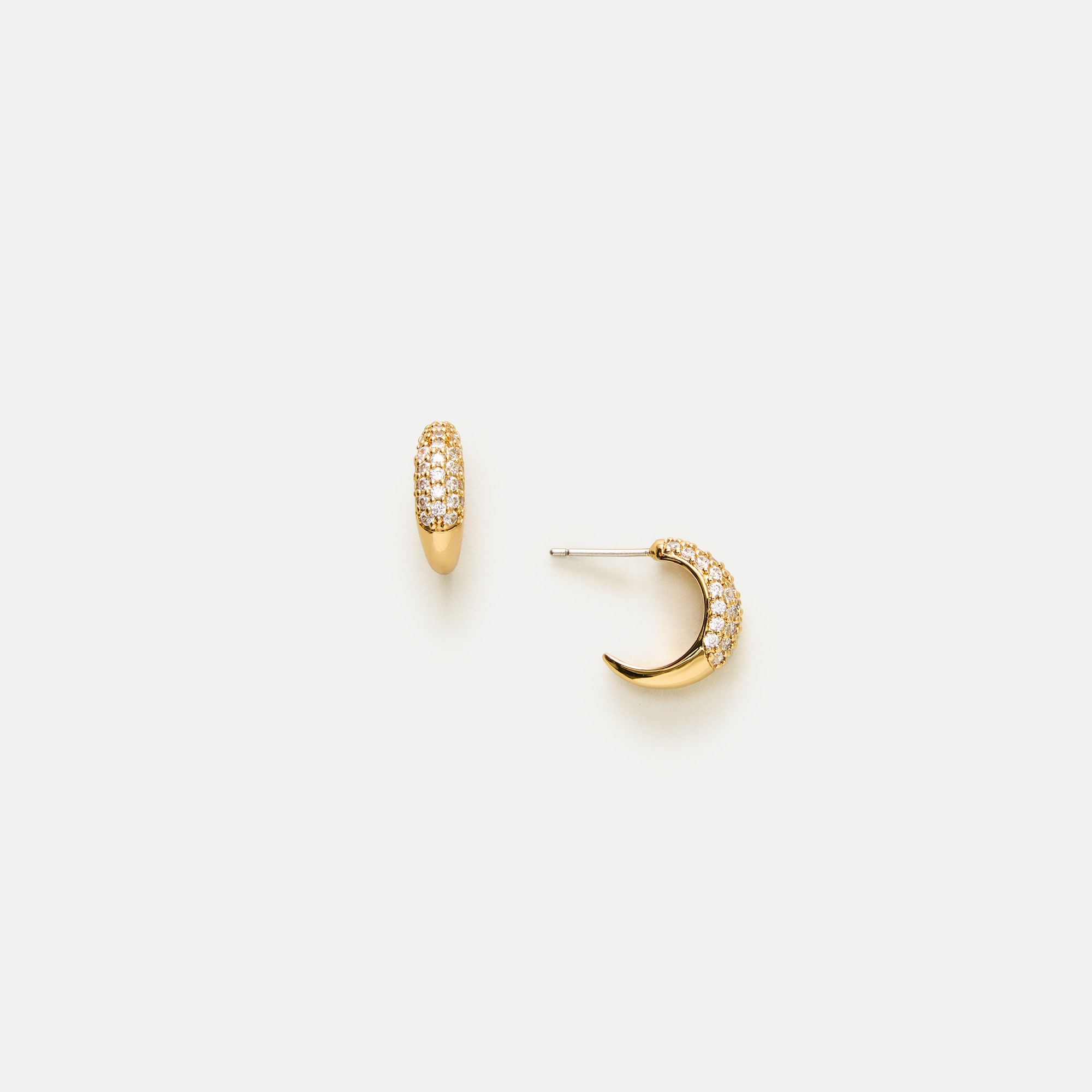 Pavé hoop earrings