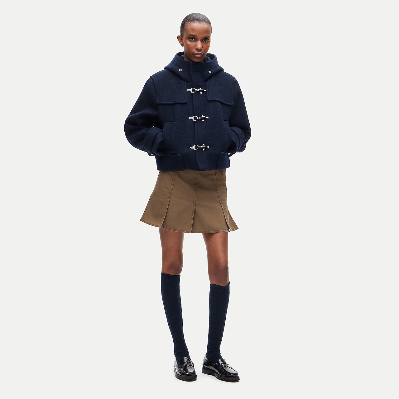 Fairfax Scalloped Mini Skirt In Gramercy Linen Blend For Women | J