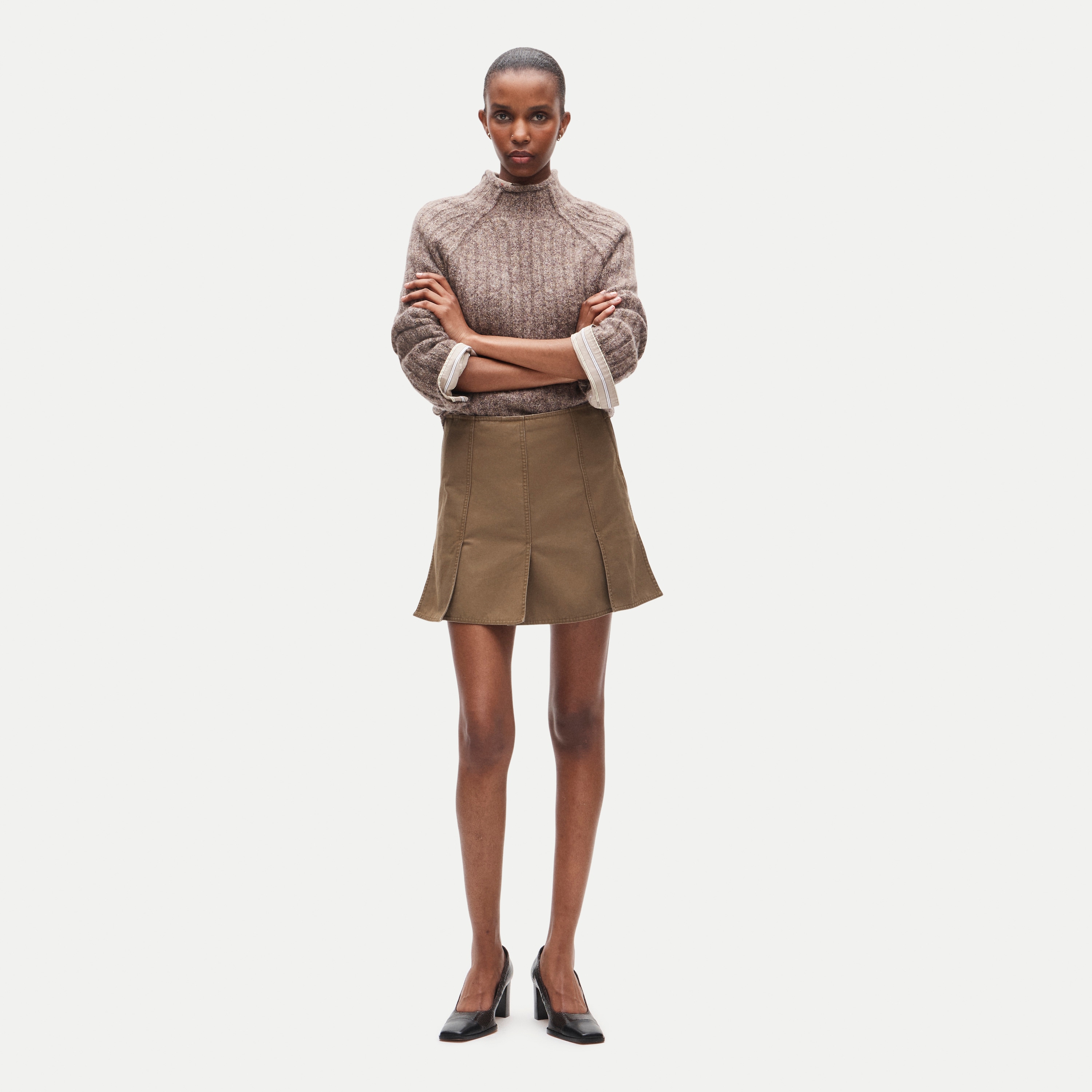 Eckhaus Latta x J.Crew paneled mini skirt