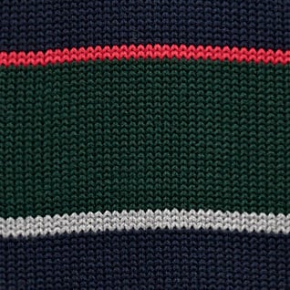 1988 Rollneck&trade; sweater in stripe DARKEST INDIGO NAVY MUL