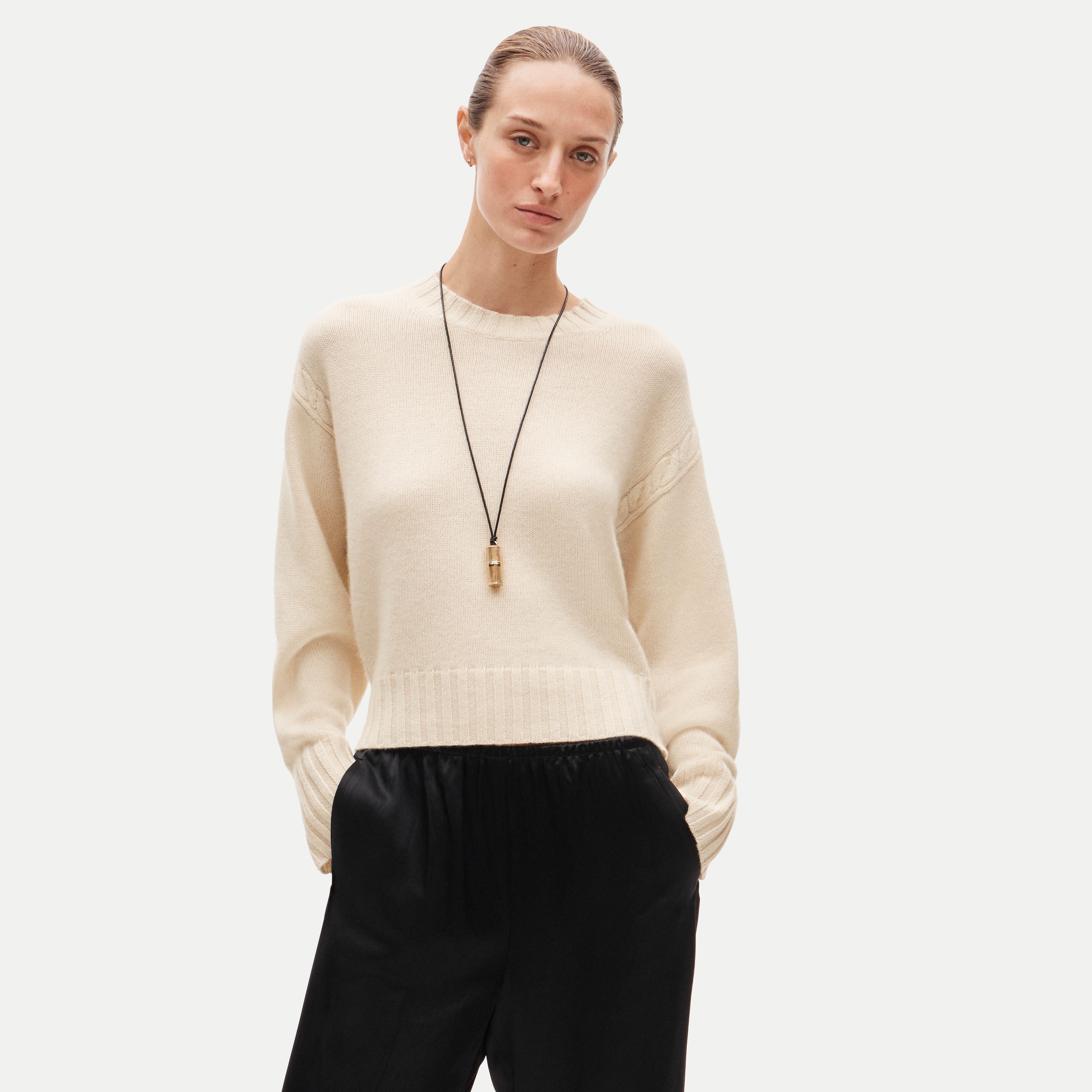 Relaxed cashmere crewneck