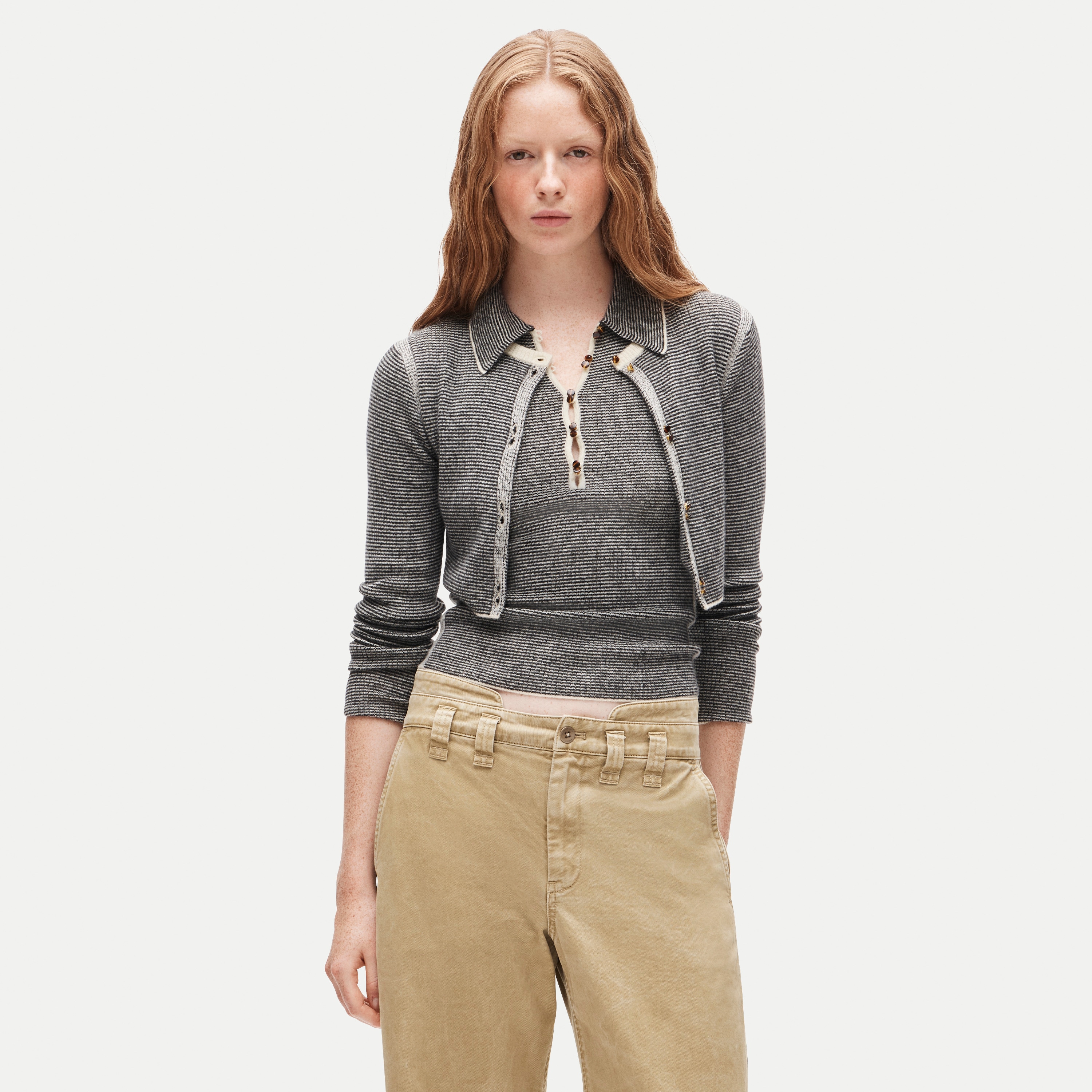 Eckhaus Latta x J.Crew ribbed twinset