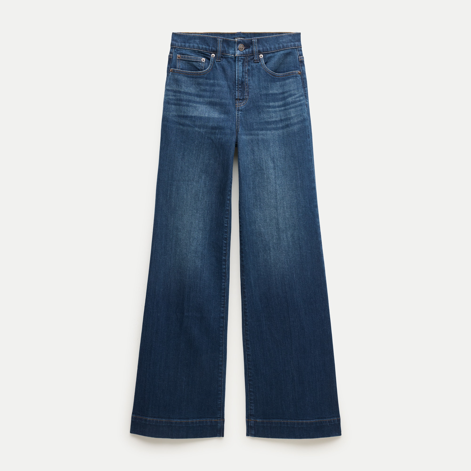 High-waisted denim trouser jean