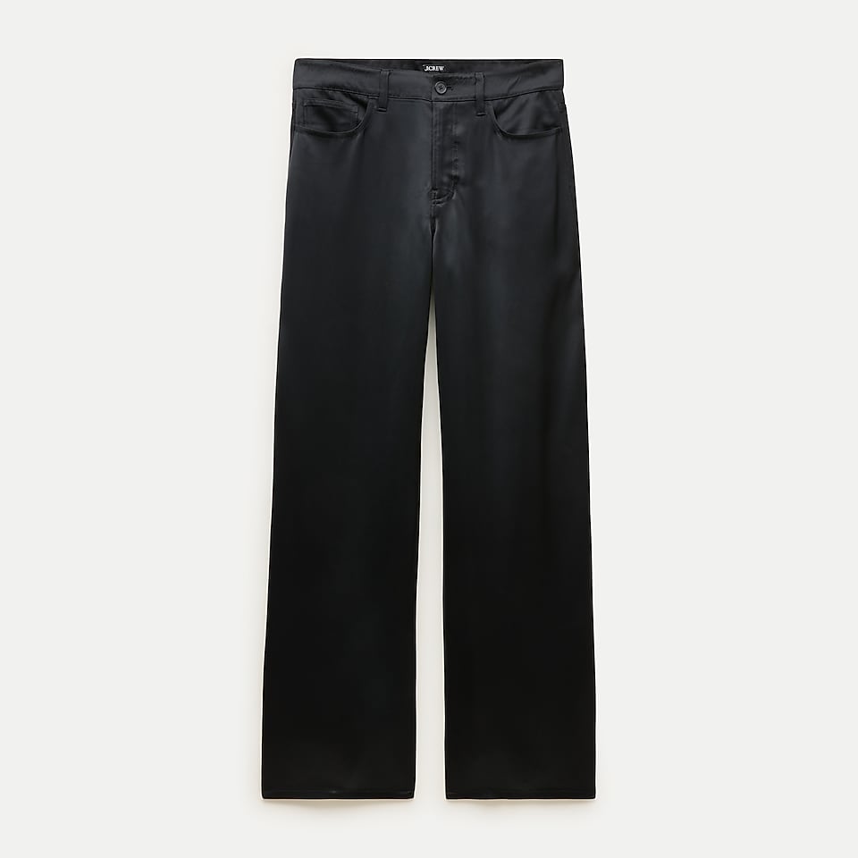 Essential Wide-leg Pant In Textured Satin For Women | J.Crew