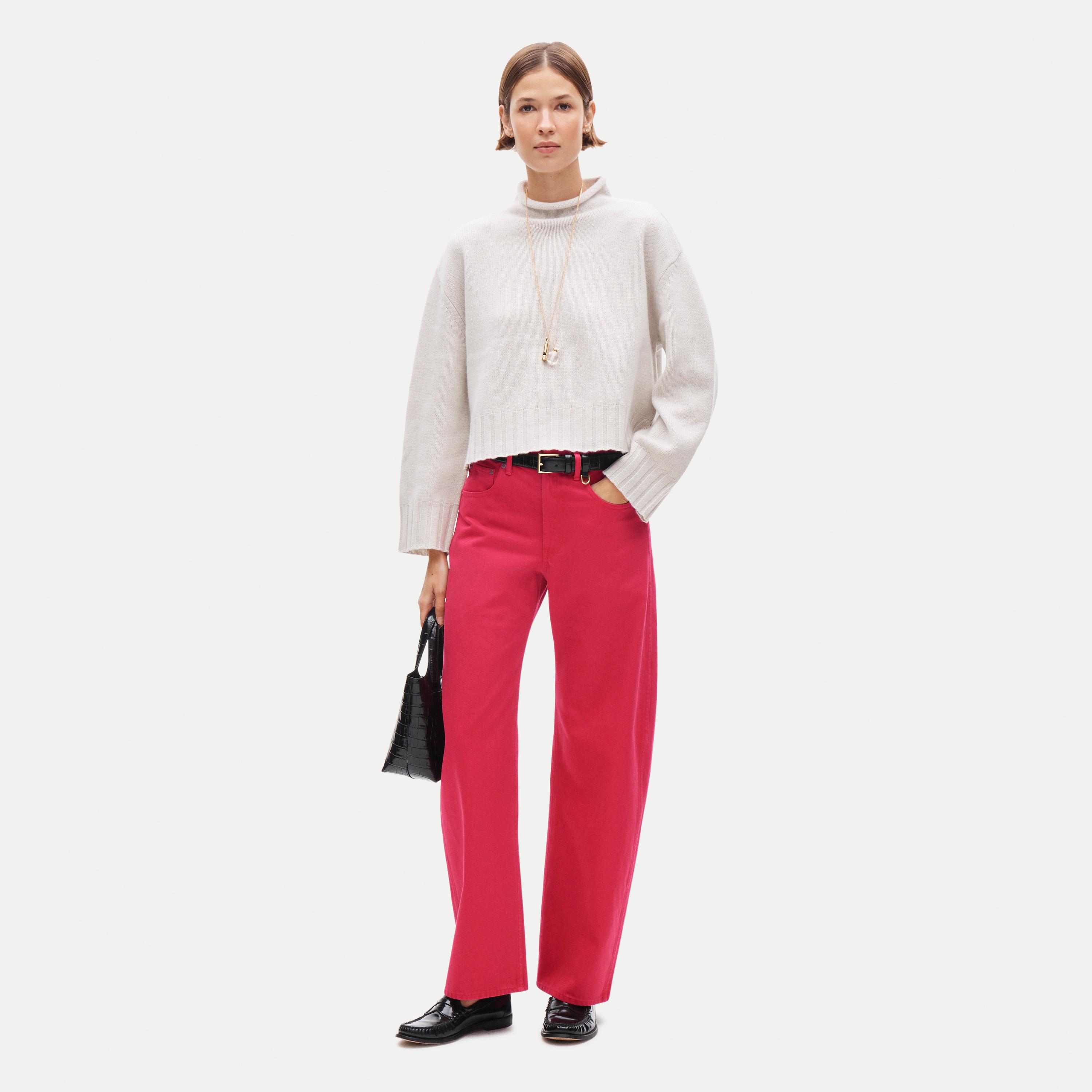 Zoe barrel jean in garment dye