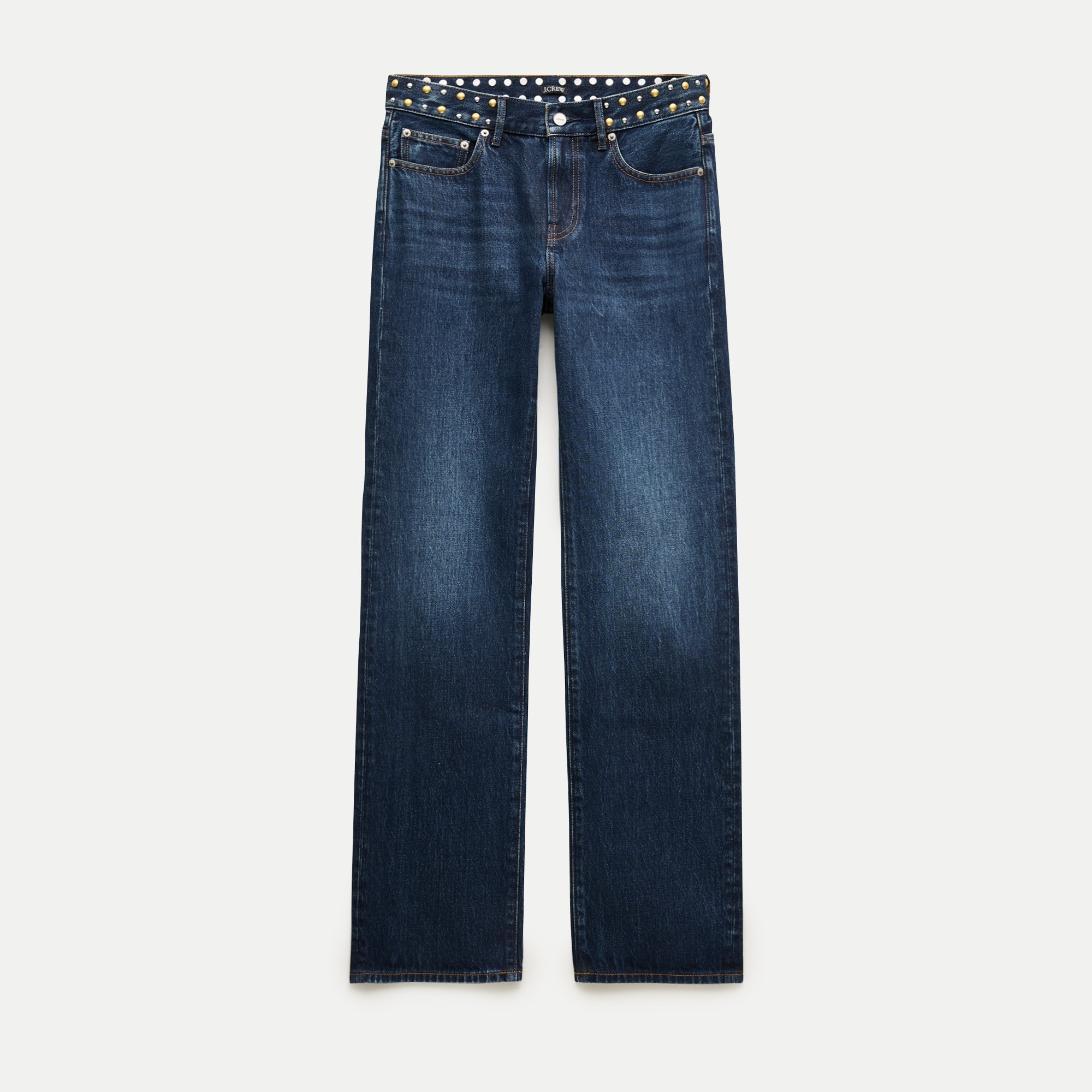 Embellished lowrider jean