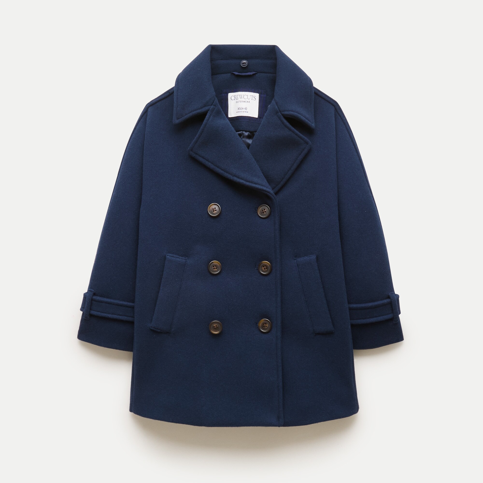 Girls' faux-wool peacoat
