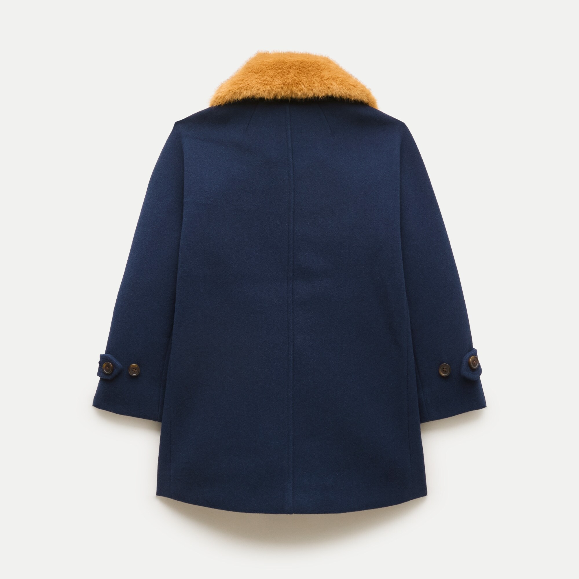 Girls' faux-wool peacoat