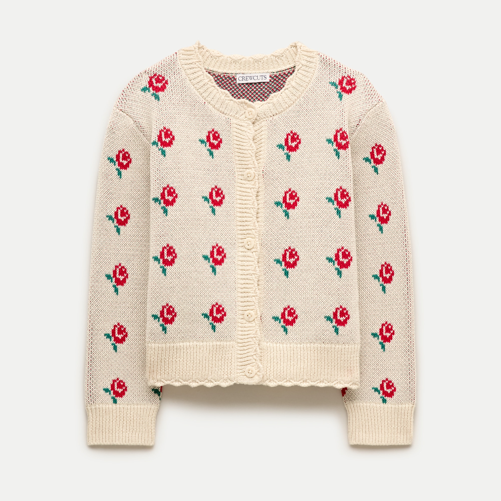 Girls' rosette cardigan in cotton