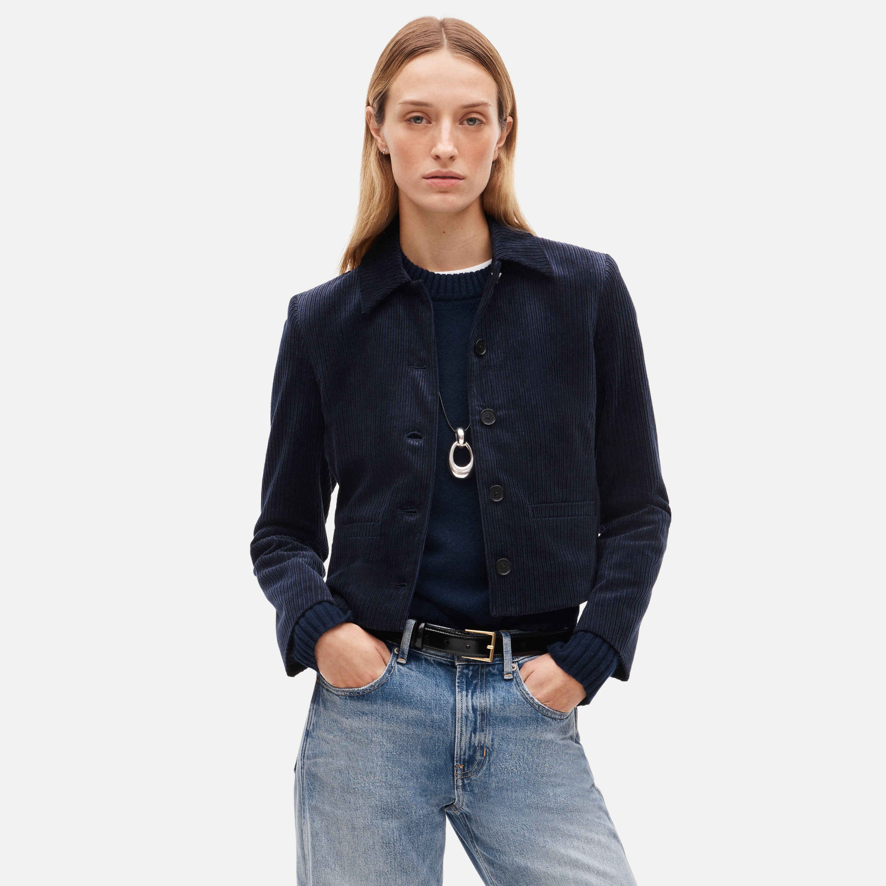 Lady jacket in velvety corduroy