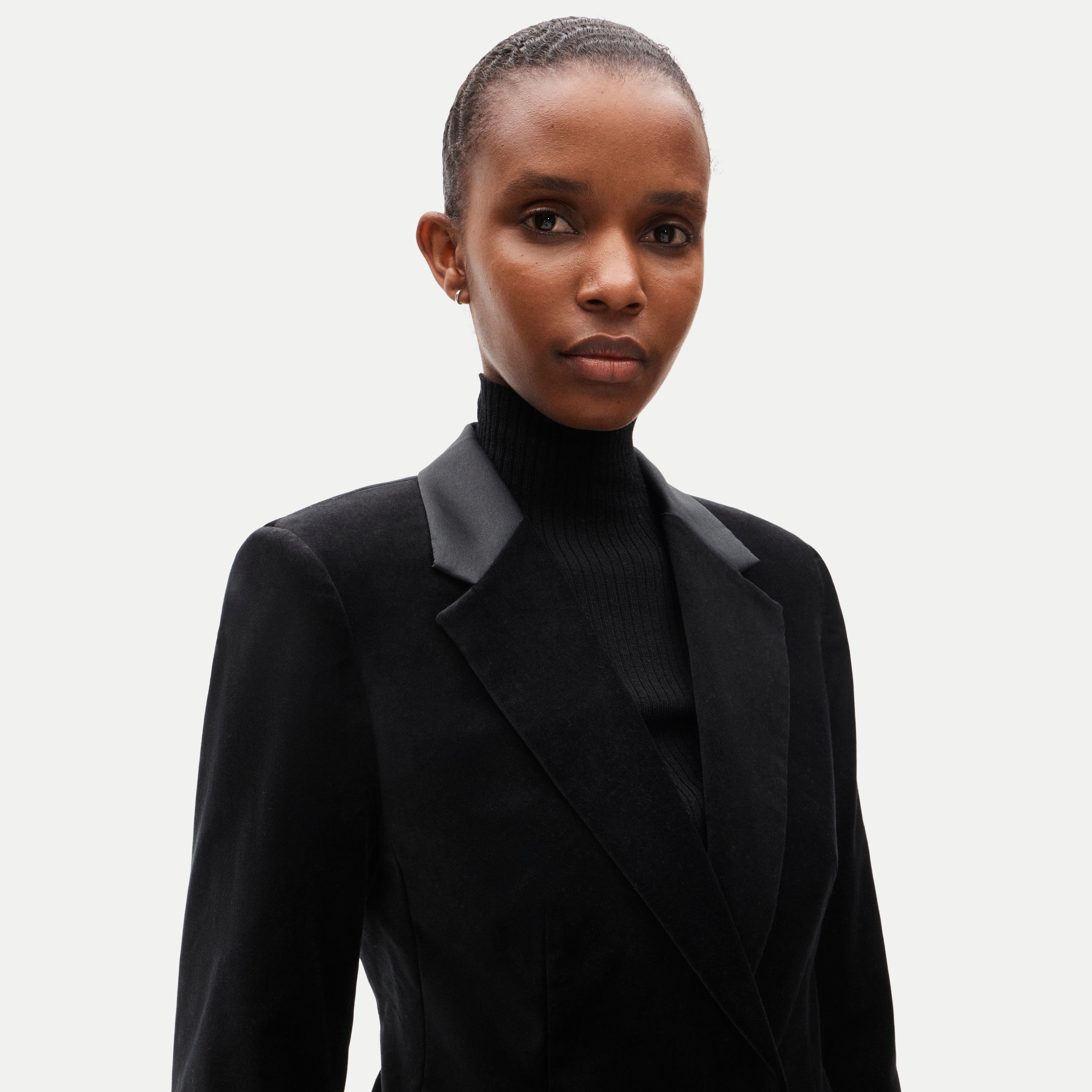 Thea blazer in stretch velvet