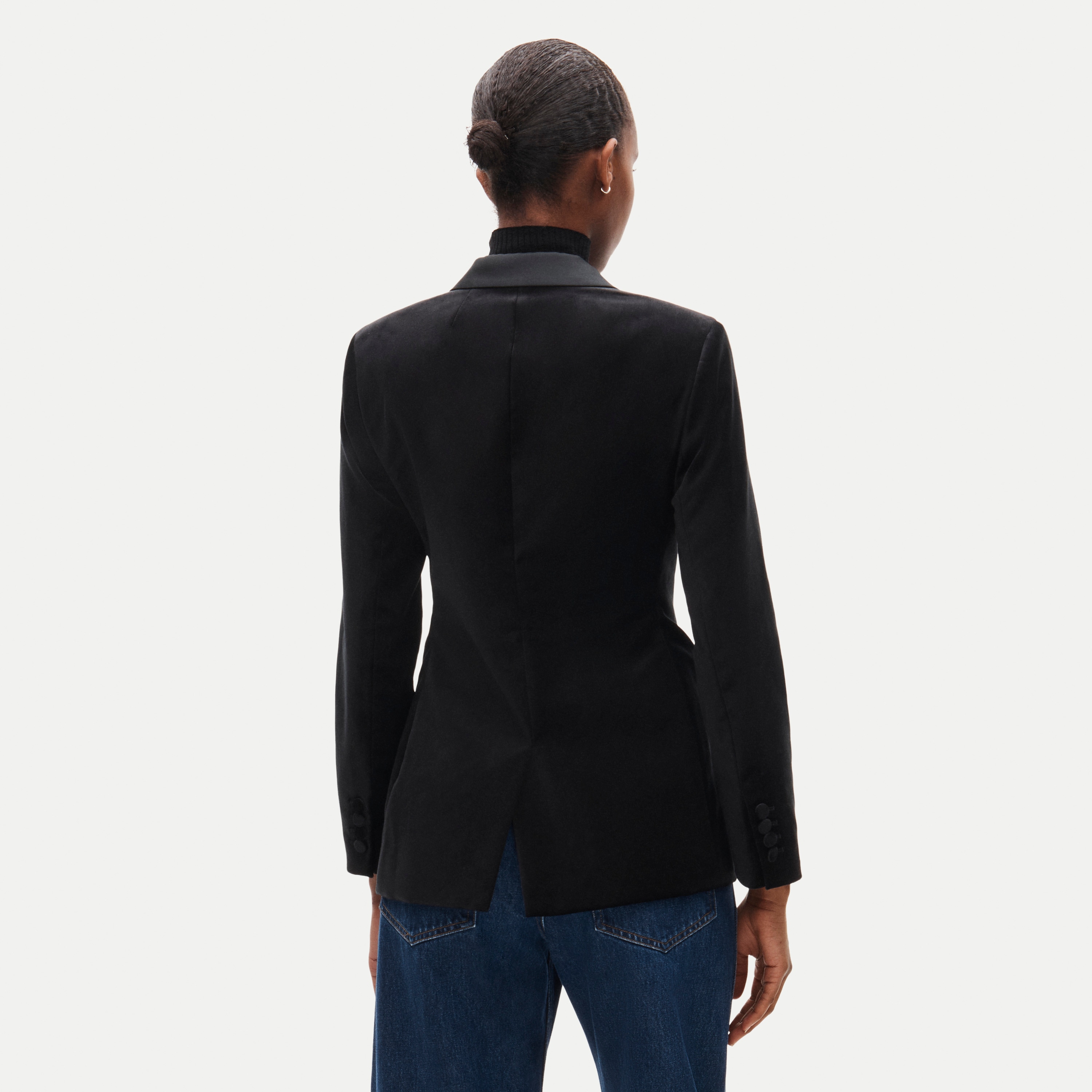 Thea blazer in stretch velvet