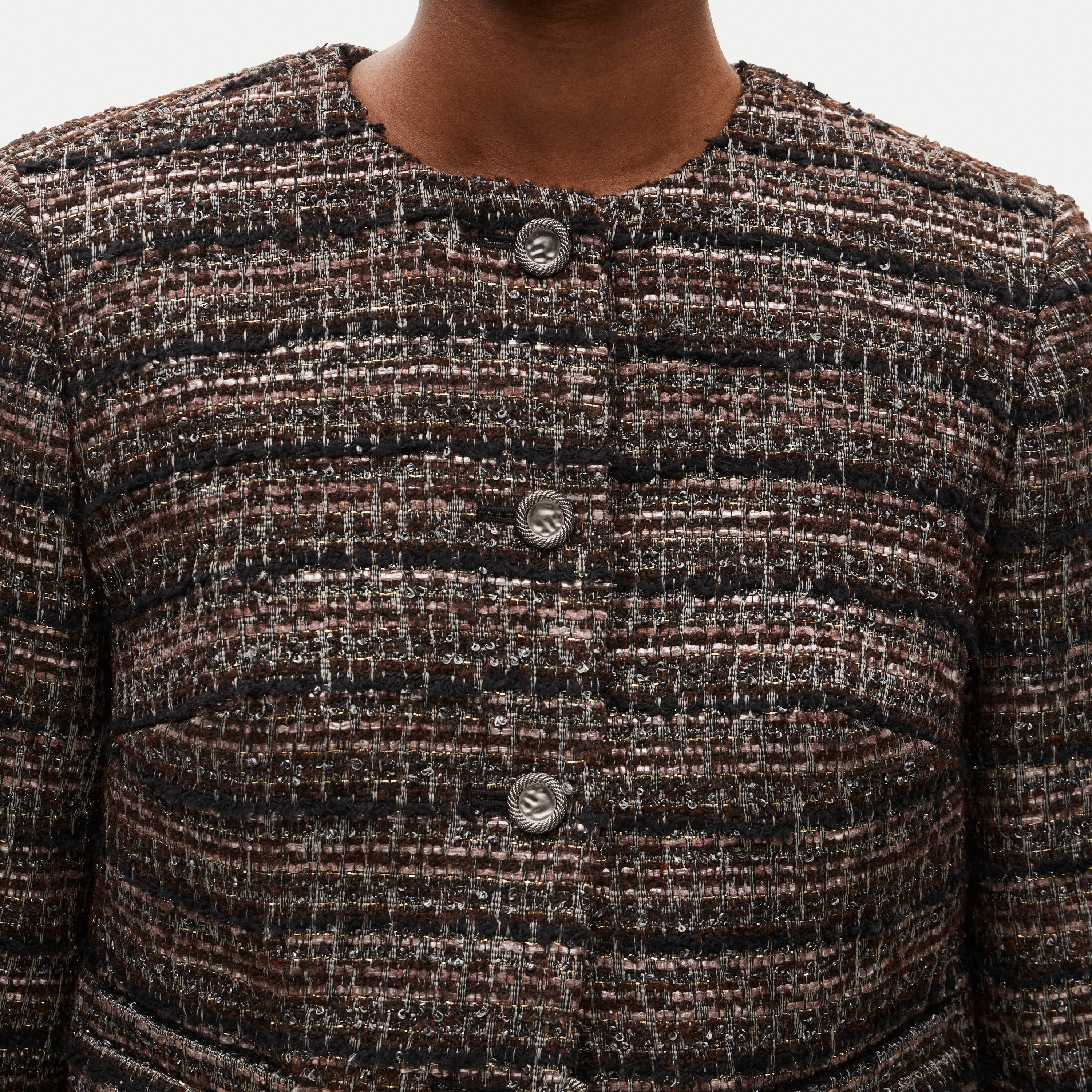 Lady jacket in striped tweed