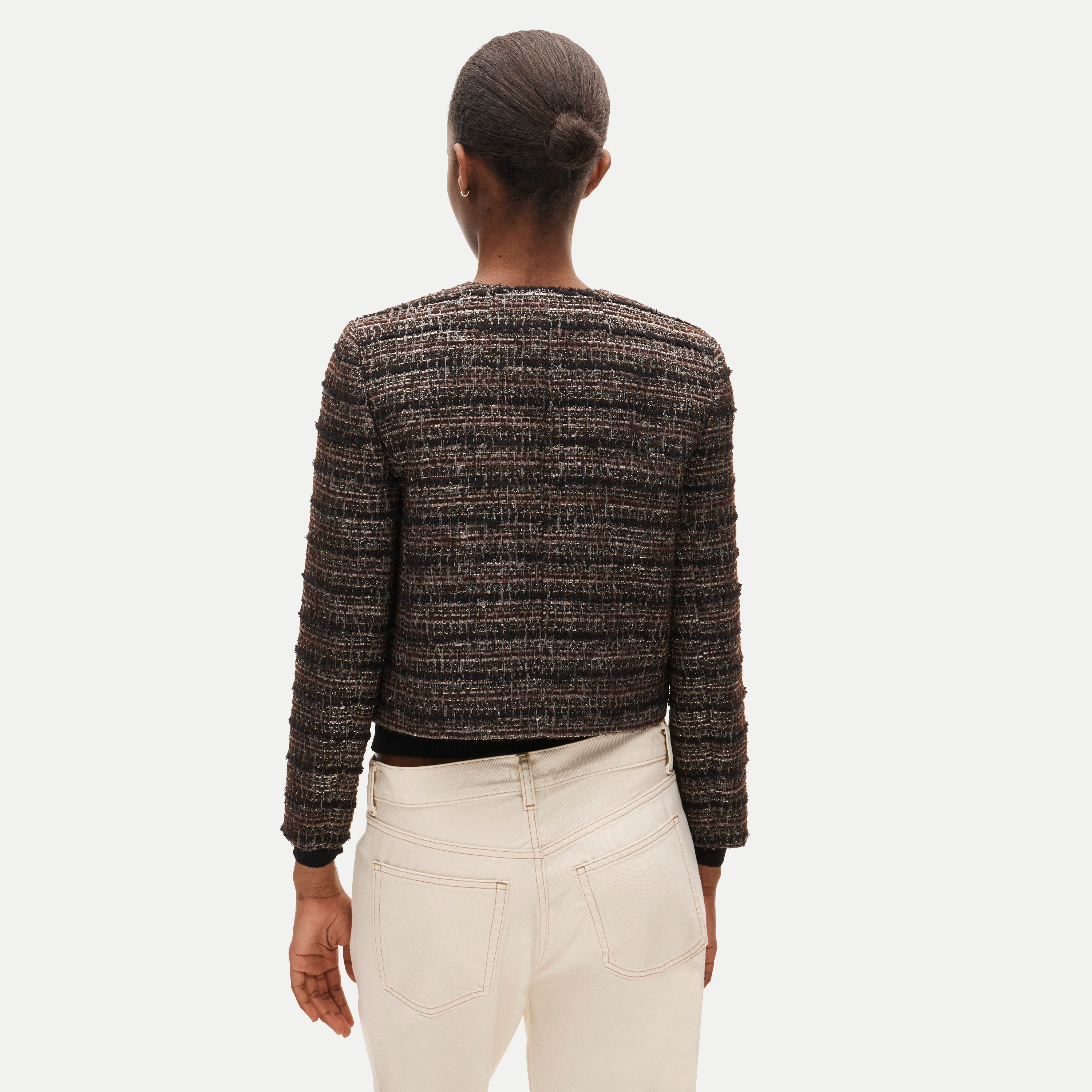 Lady jacket in striped tweed