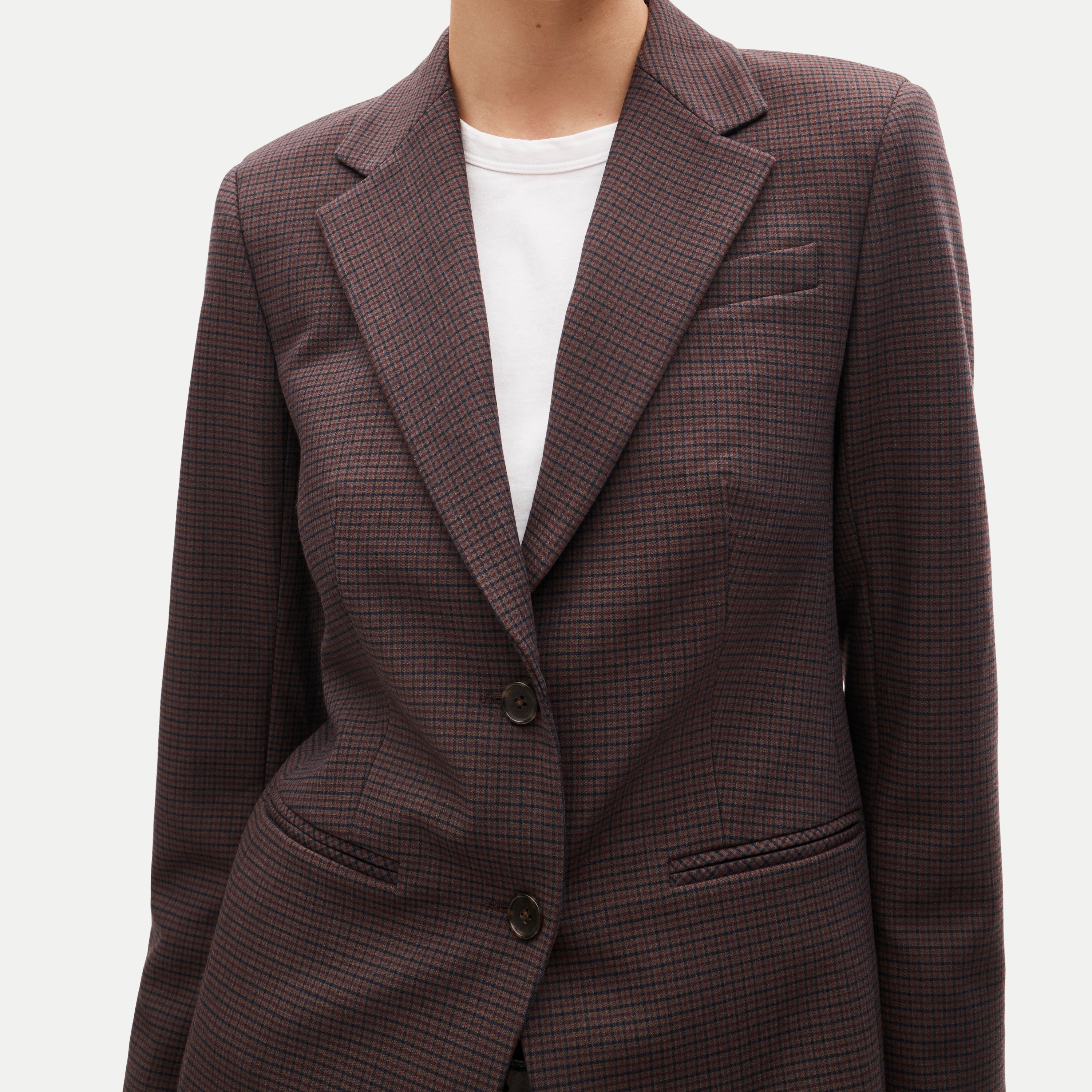 Margeaux blazer in plaid four-season stretch