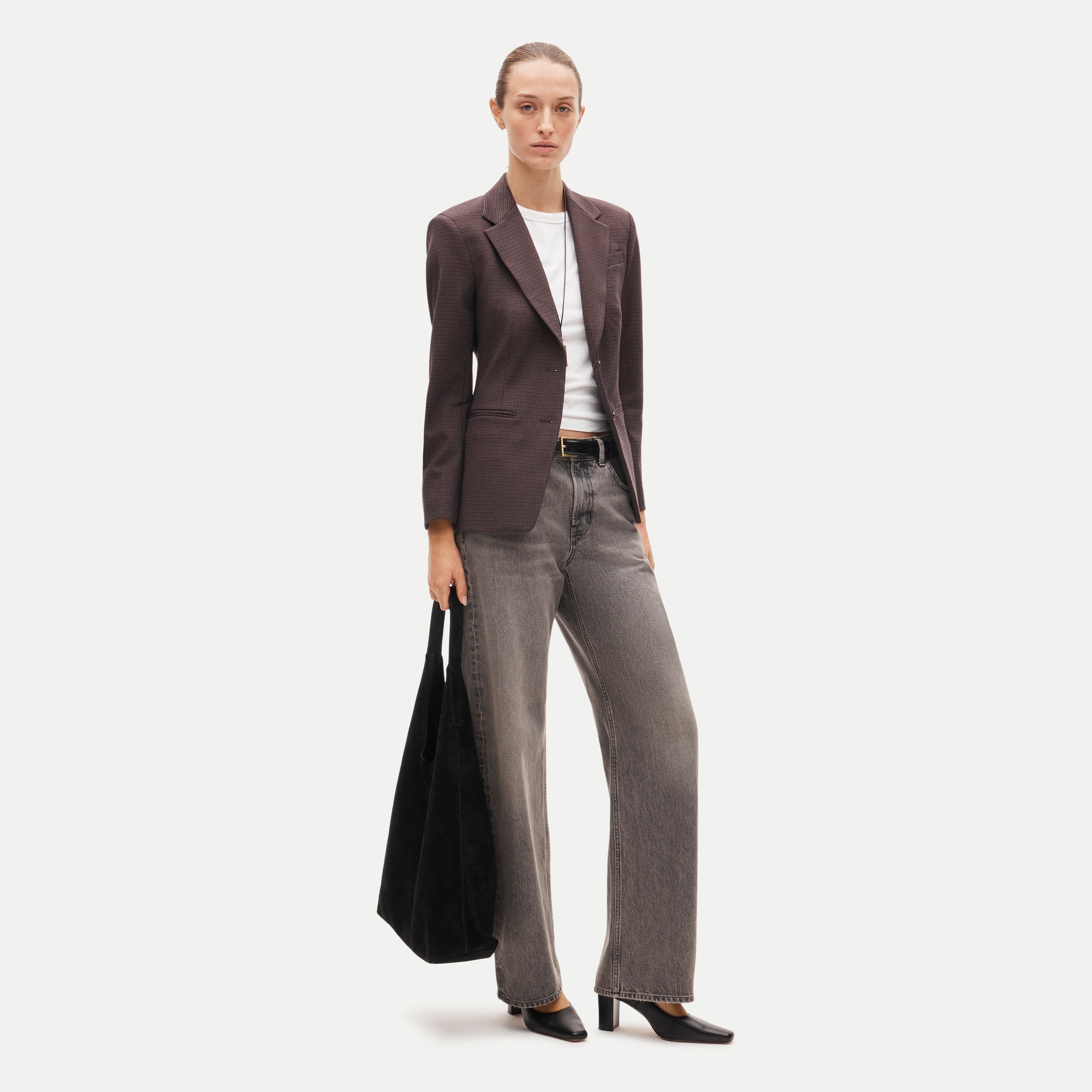 Margeaux blazer in plaid four-season stretch