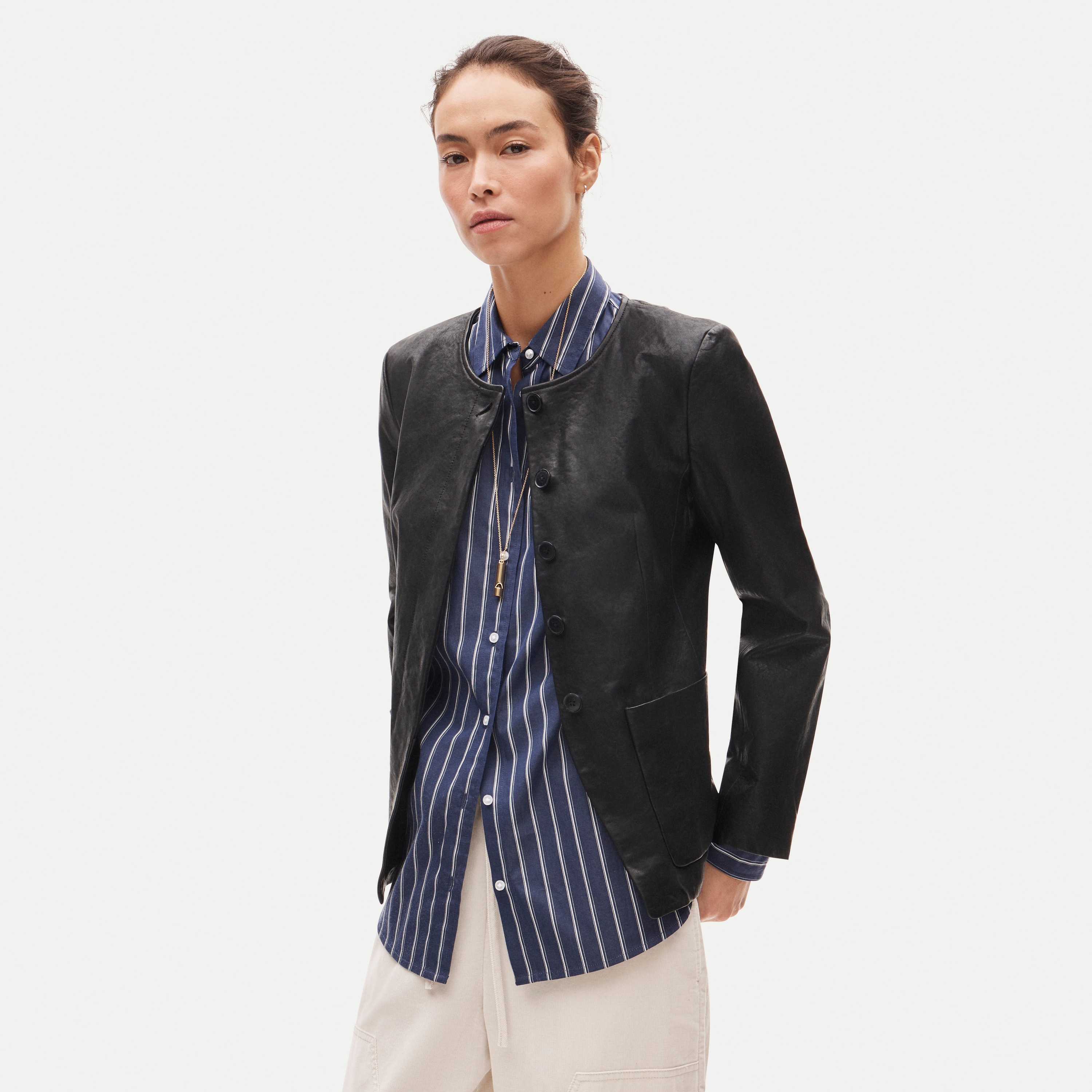 Leather lady jacket