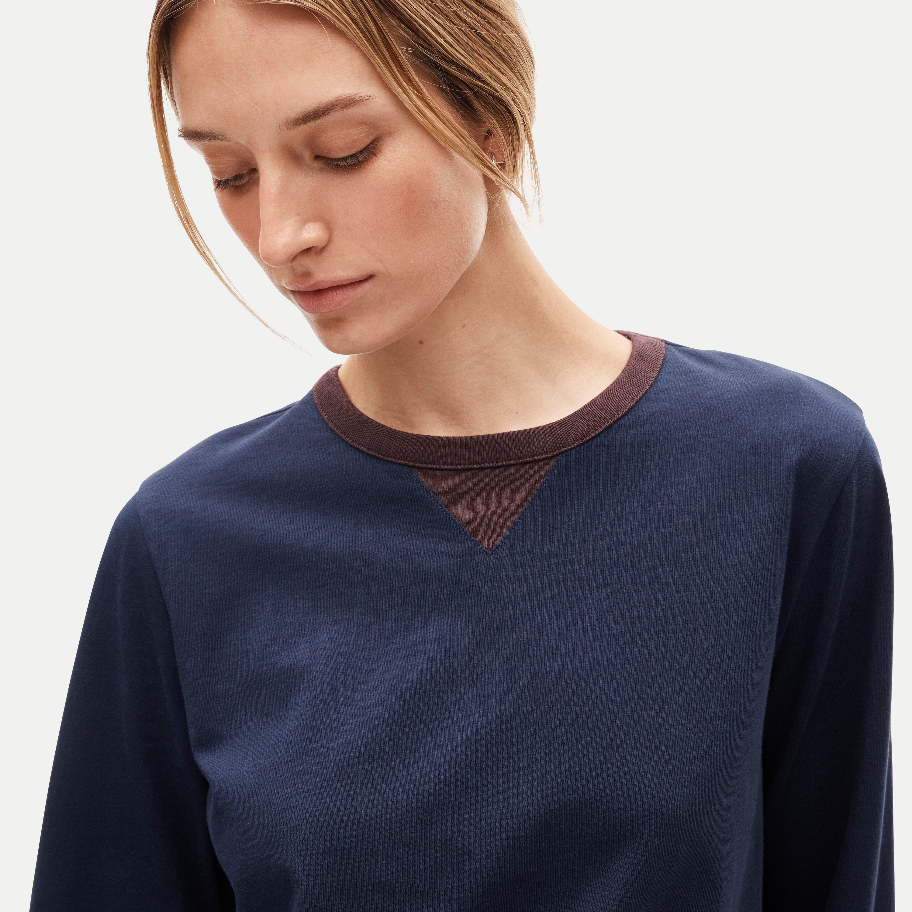 Boyfriend jersey relaxed long-sleeve T-shirt