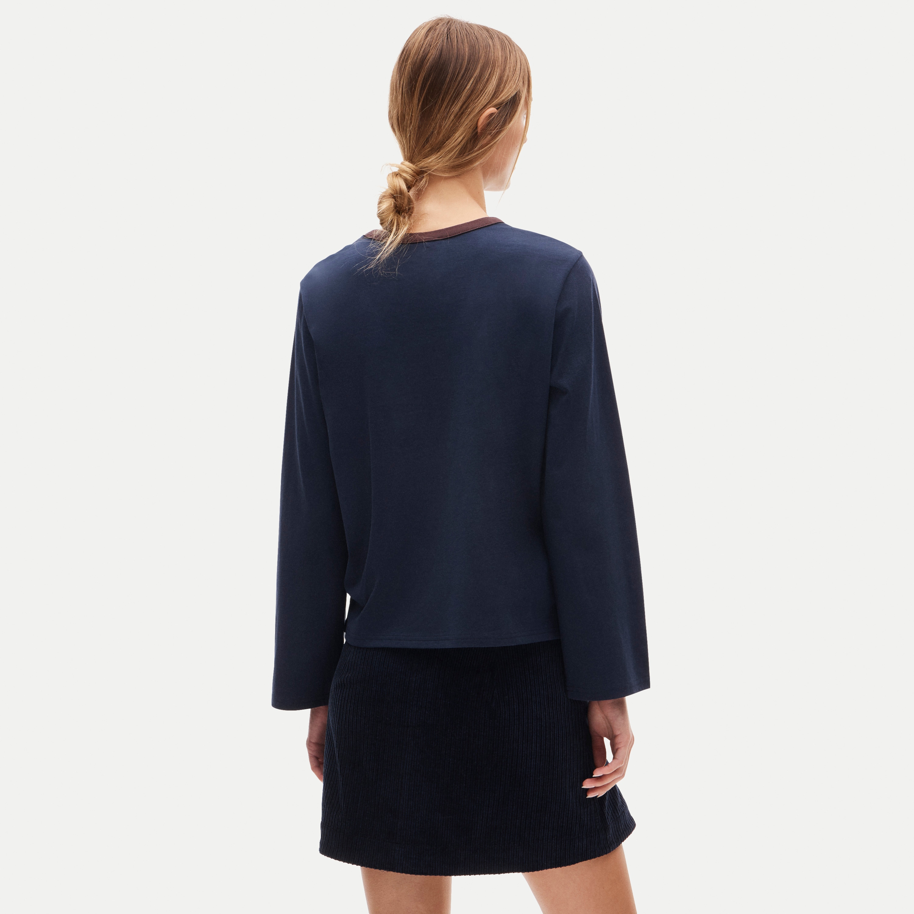 Boyfriend jersey relaxed long-sleeve T-shirt