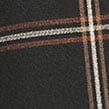 Pleated prep skirt in windowpane Gramercy suiting BLACK BROWN PLAID