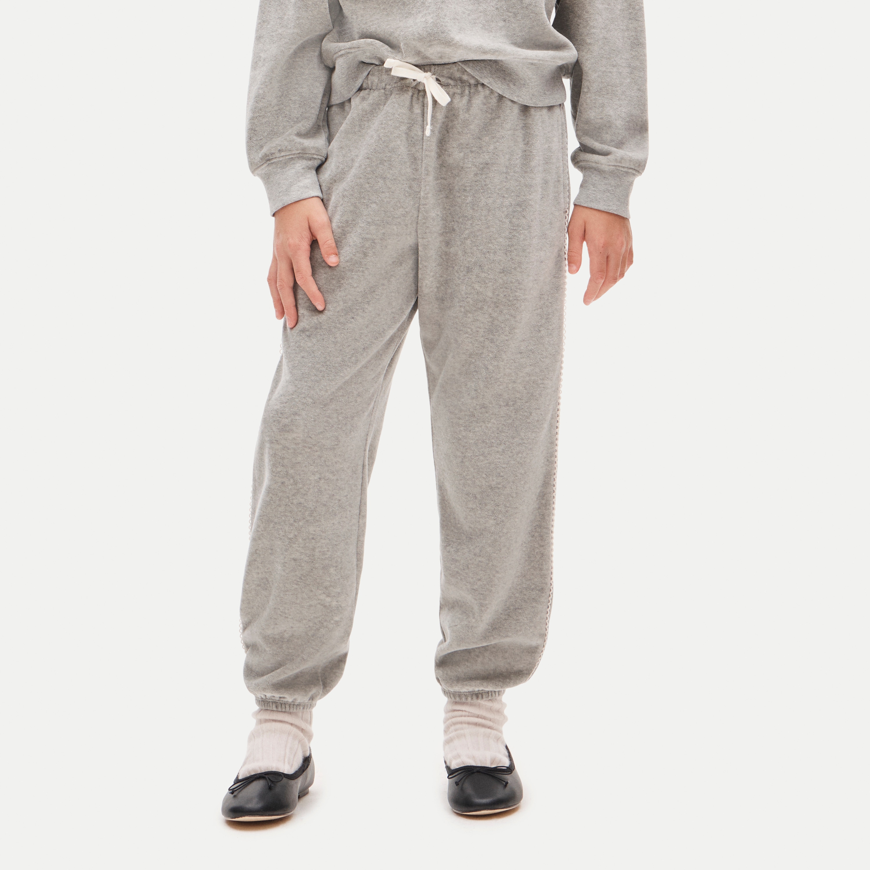 Girls' Everyday sweatpant with crochet trim