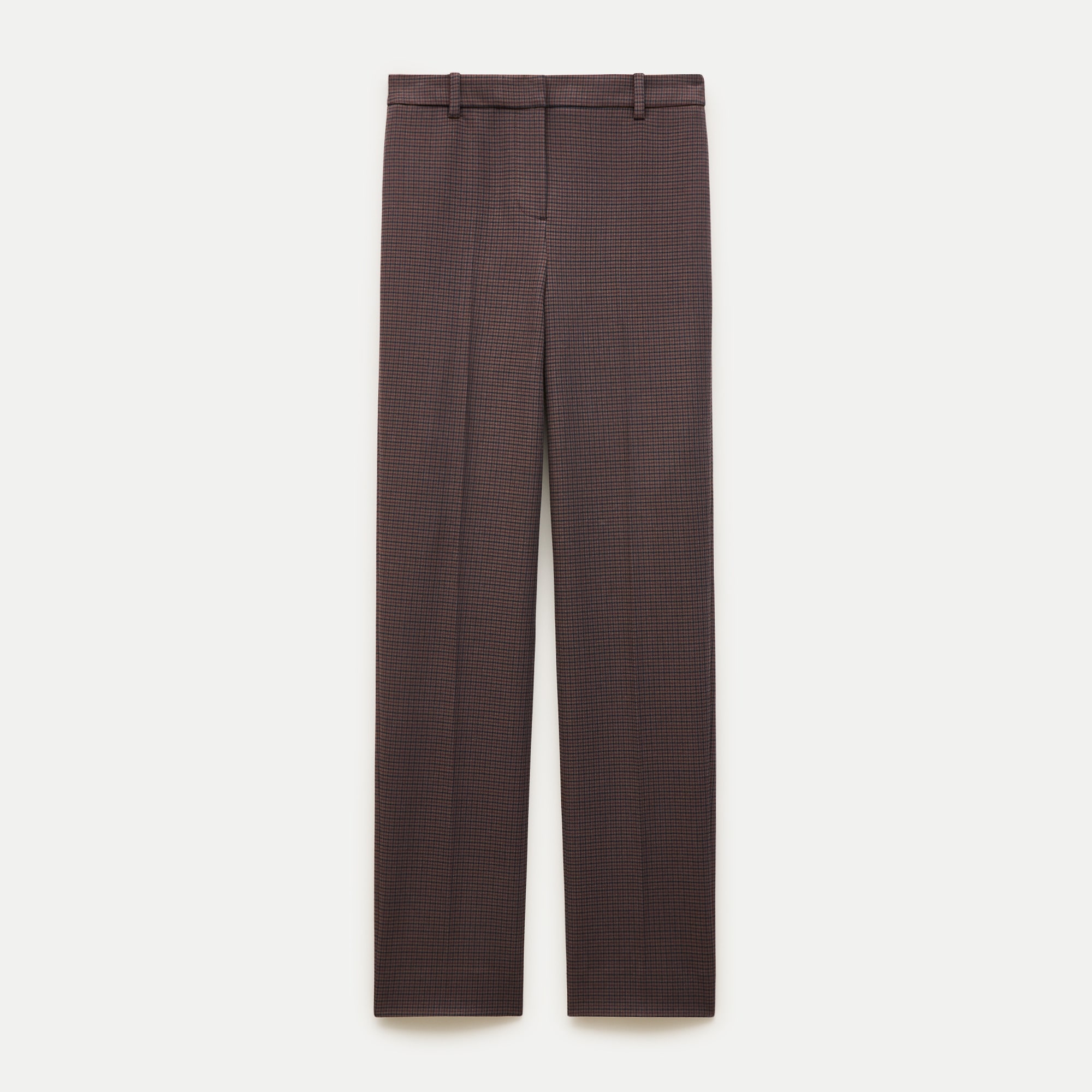 Café pant in plaid four-season stretch