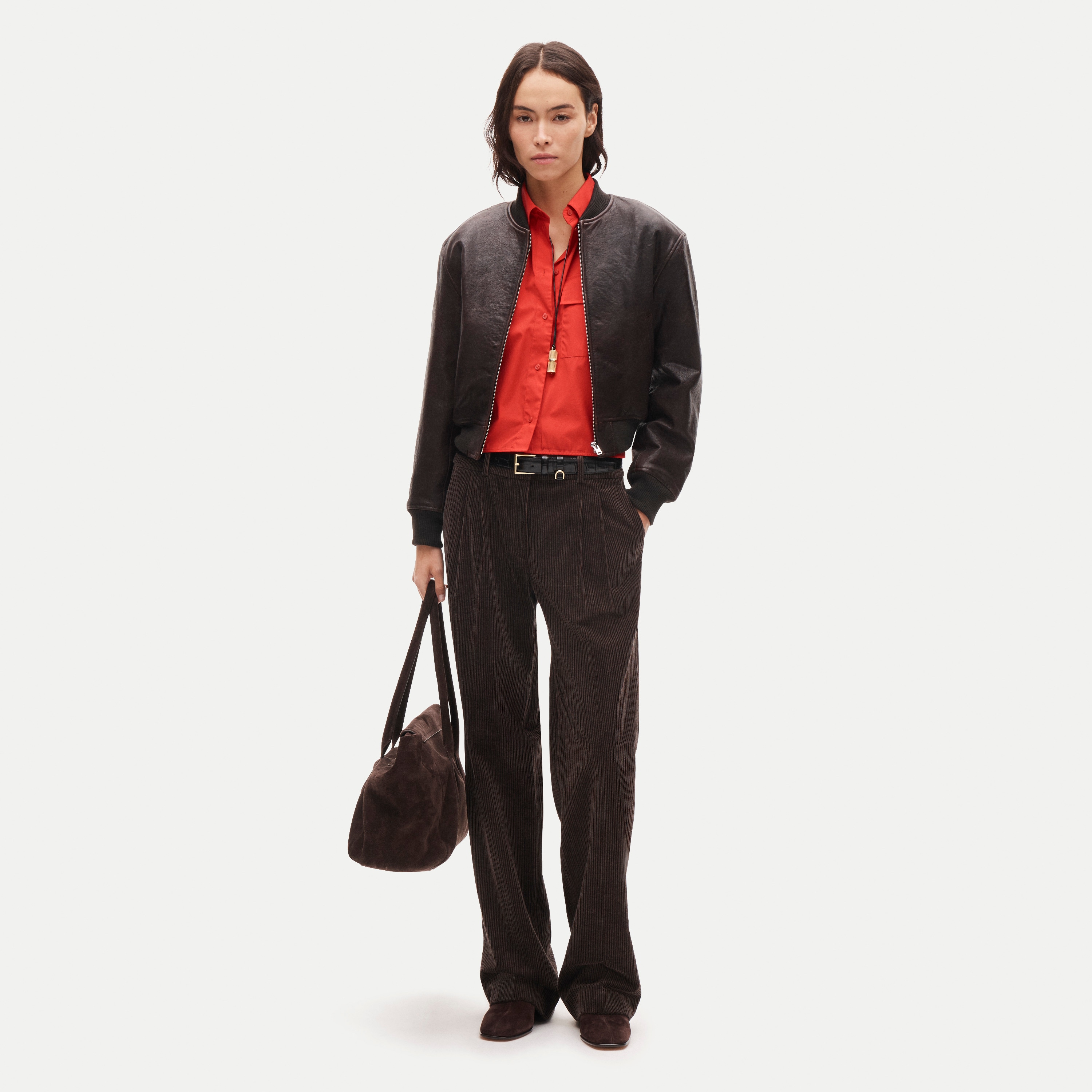 Essential trouser in velvety corduroy
