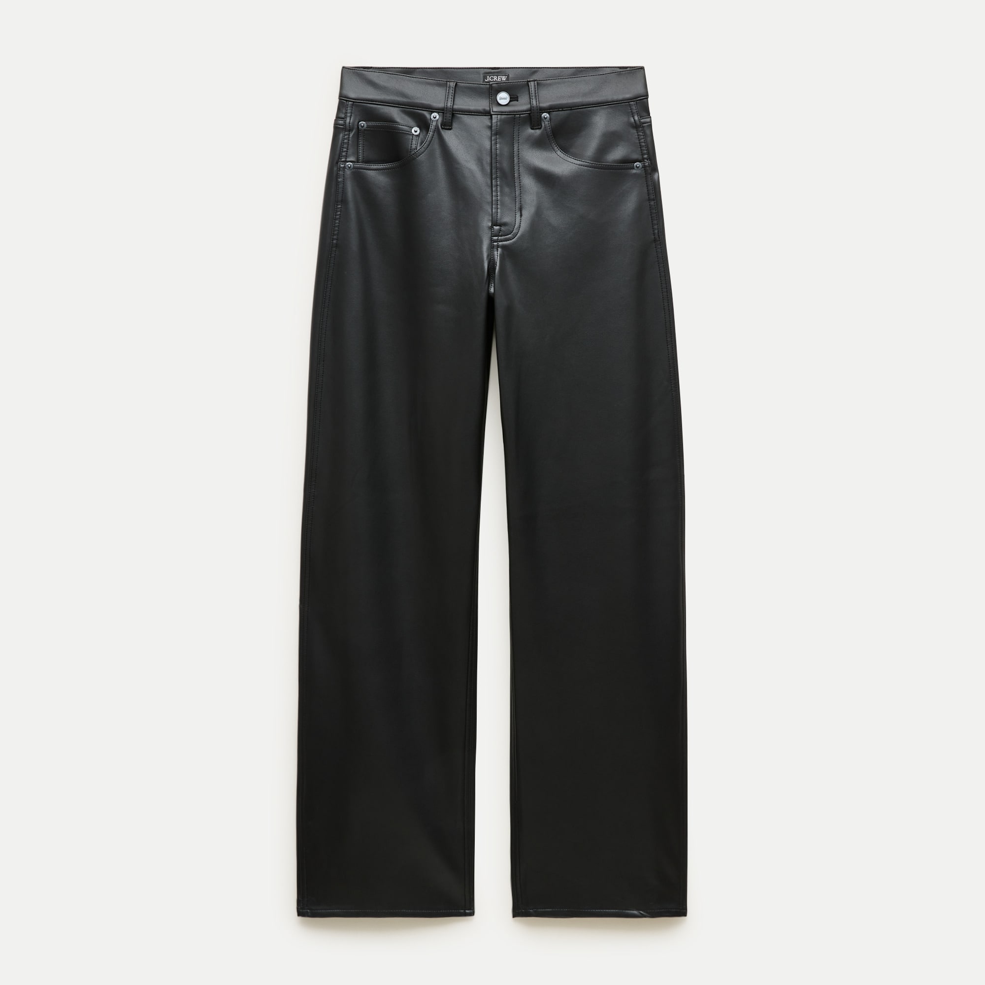 Zoe barrel pant in faux leather