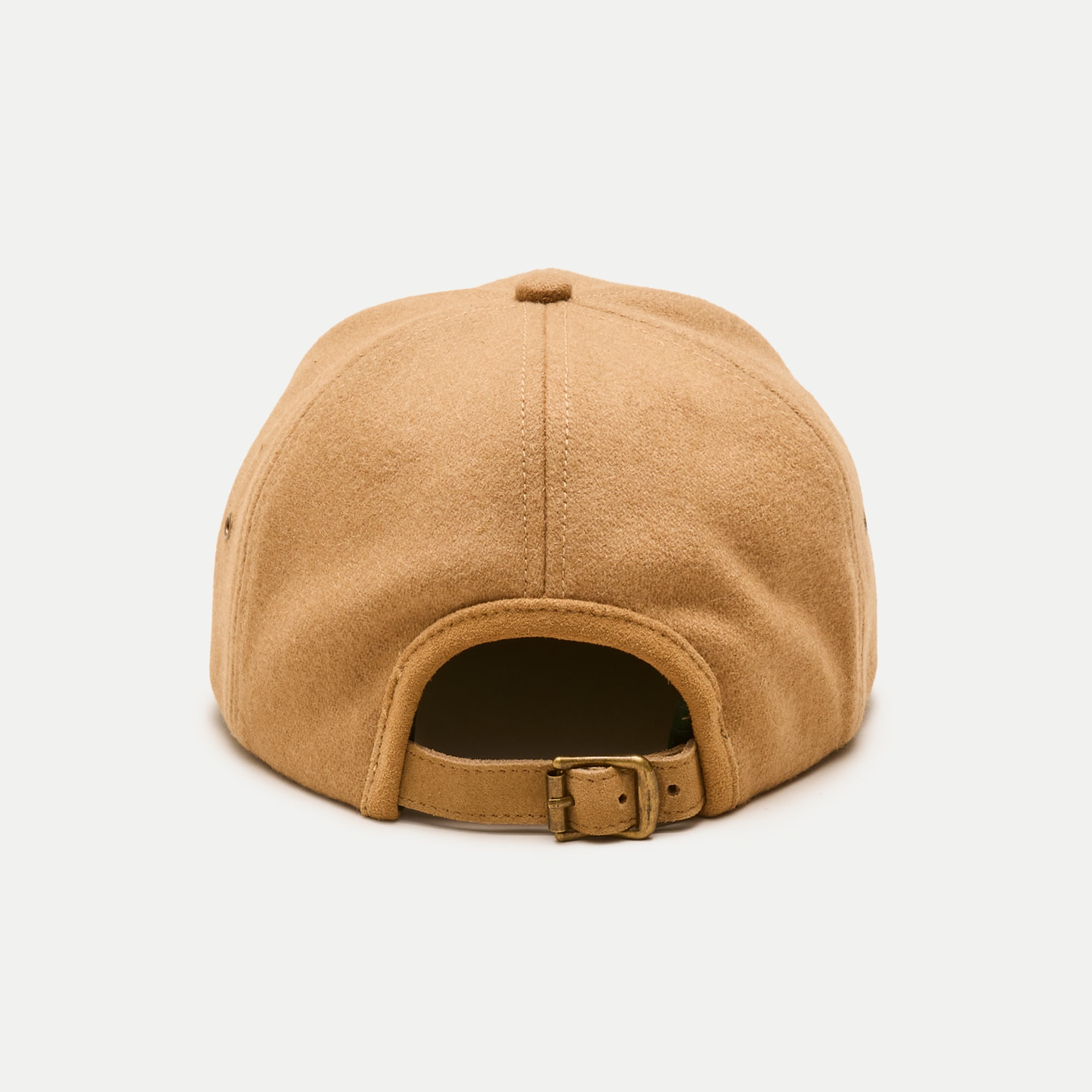 Wool-blend baseball cap with suede brim
