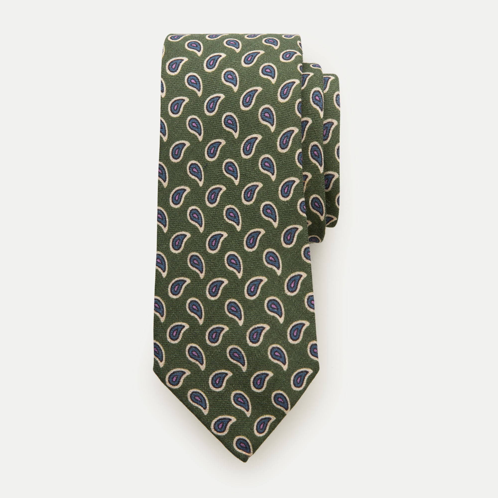 Italian wool tie in paisley