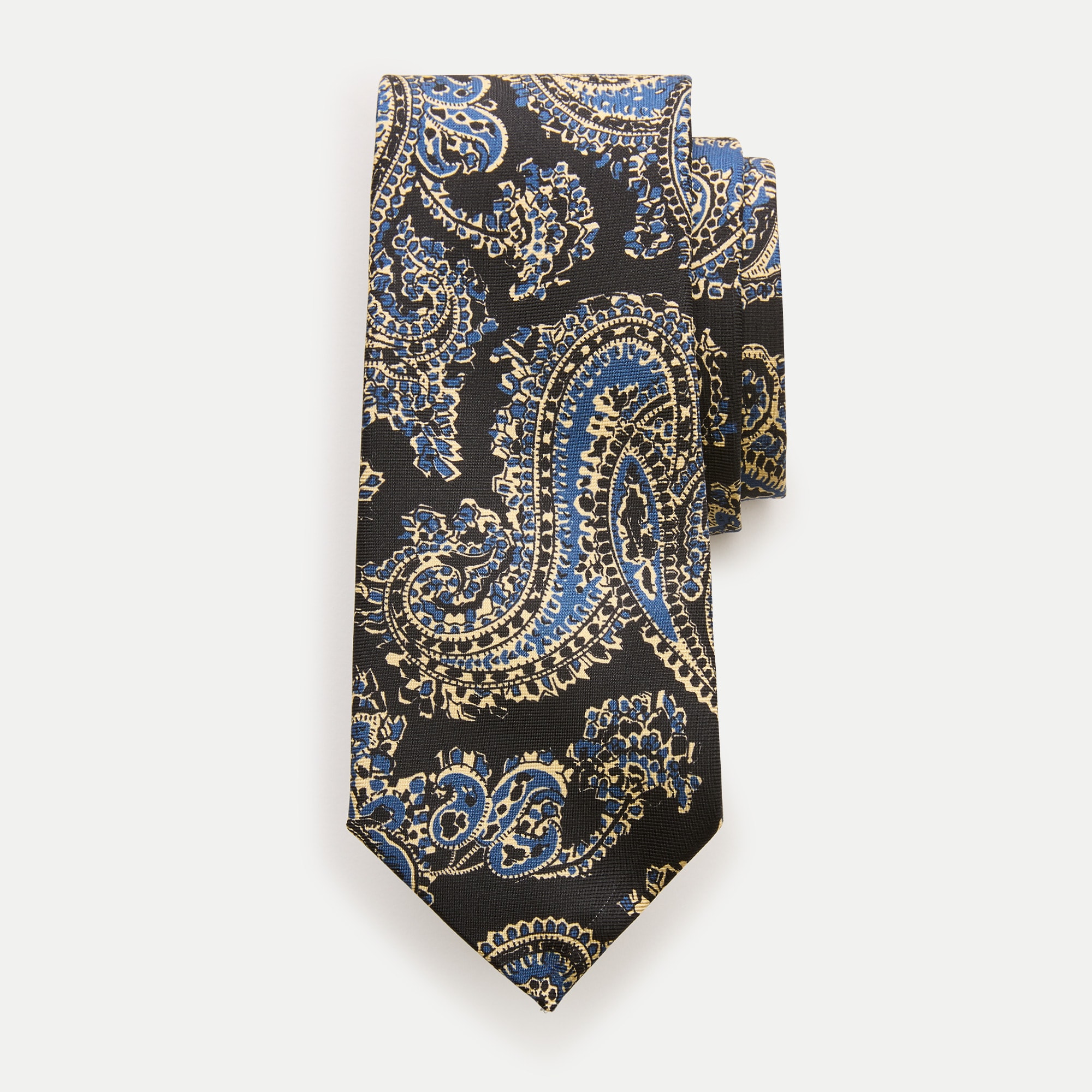 Italian silk wide tie in print