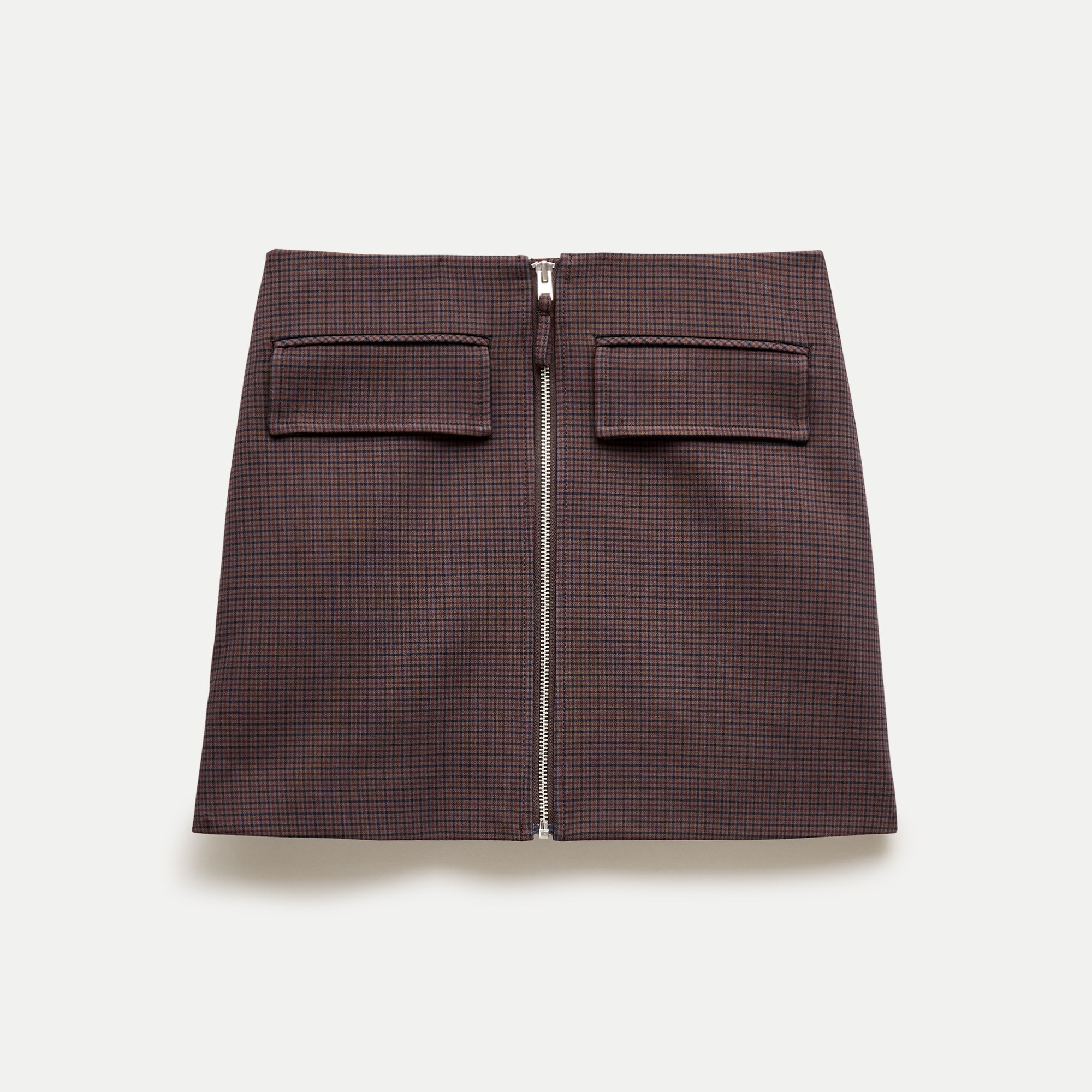 Fairfax zipper mini skirt in four-season stretch