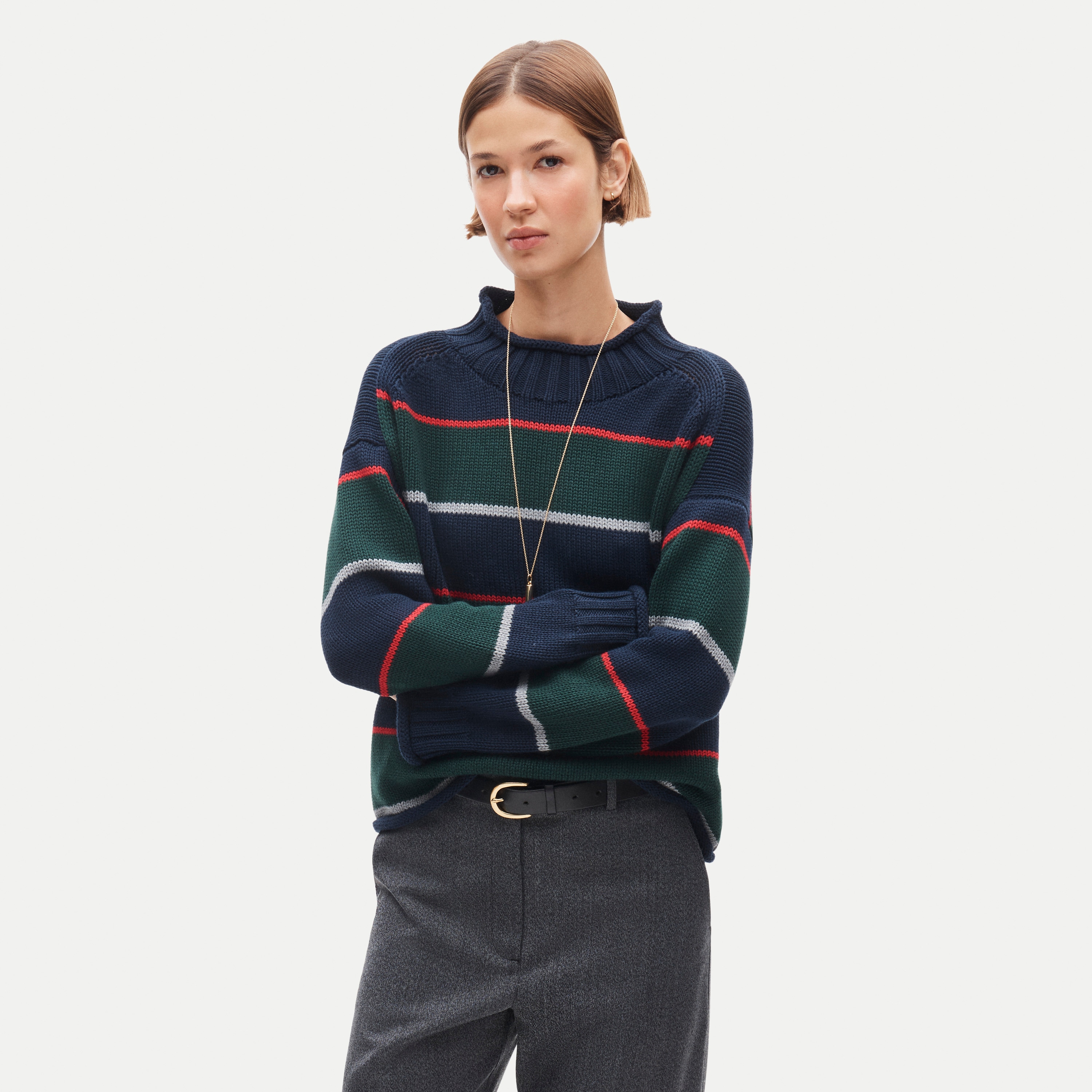 2025 Rollneck™ sweater in stripe
